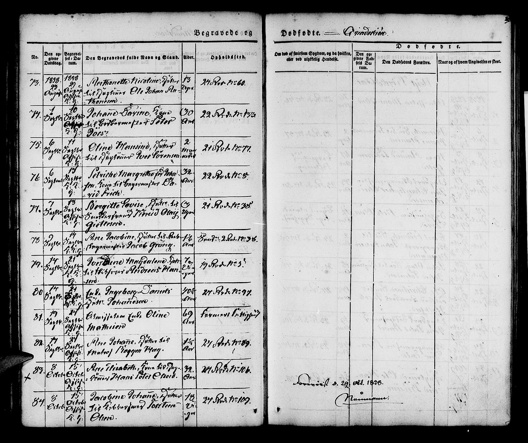 Korskirken sokneprestembete, SAB/A-76101/H/Hab: Parish register (copy) no. E 1, 1837-1851, p. 20