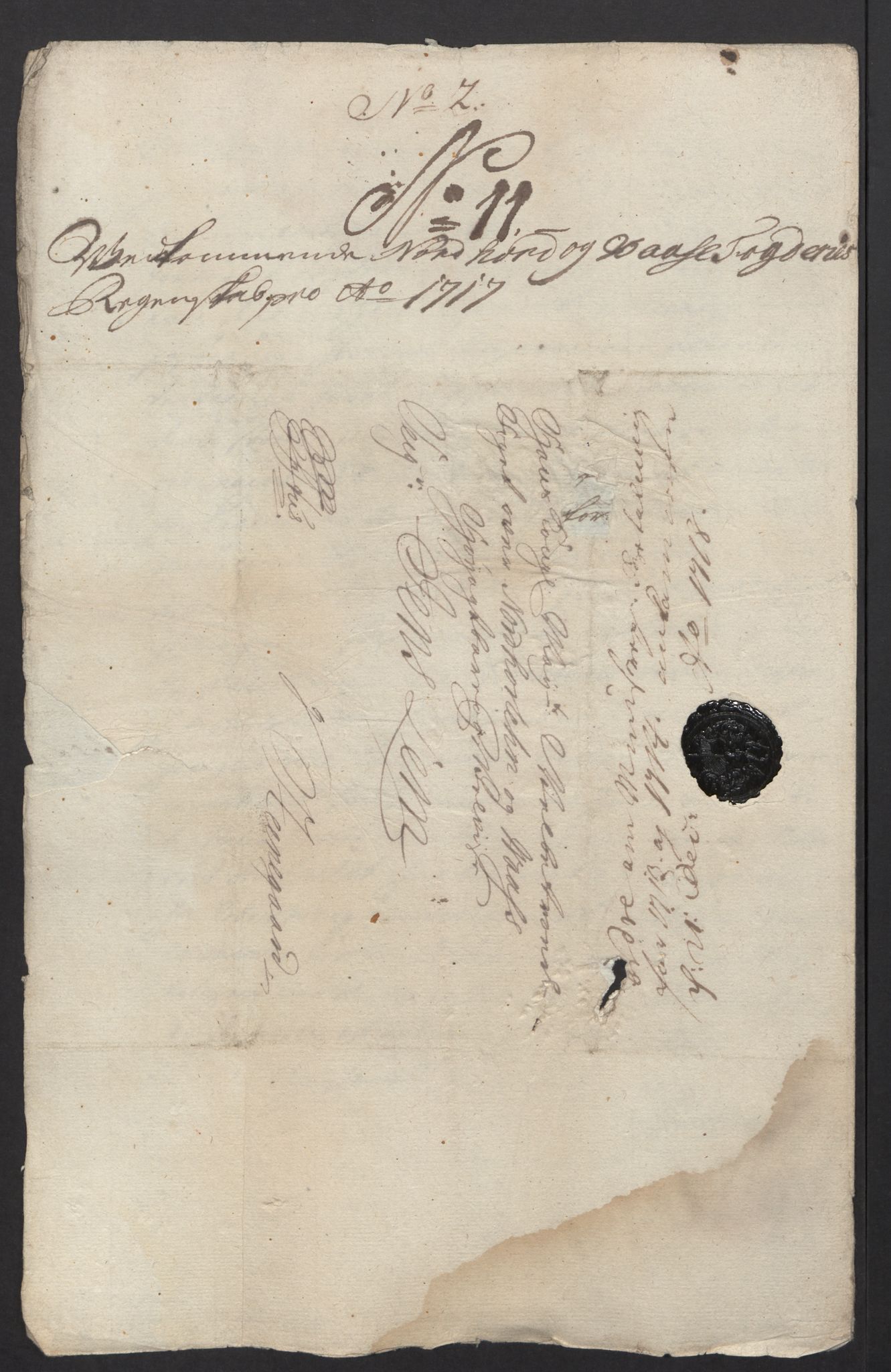 Rentekammeret inntil 1814, Reviderte regnskaper, Fogderegnskap, RA/EA-4092/R51/L3201: Fogderegnskap Nordhordland og Voss, 1717, p. 61