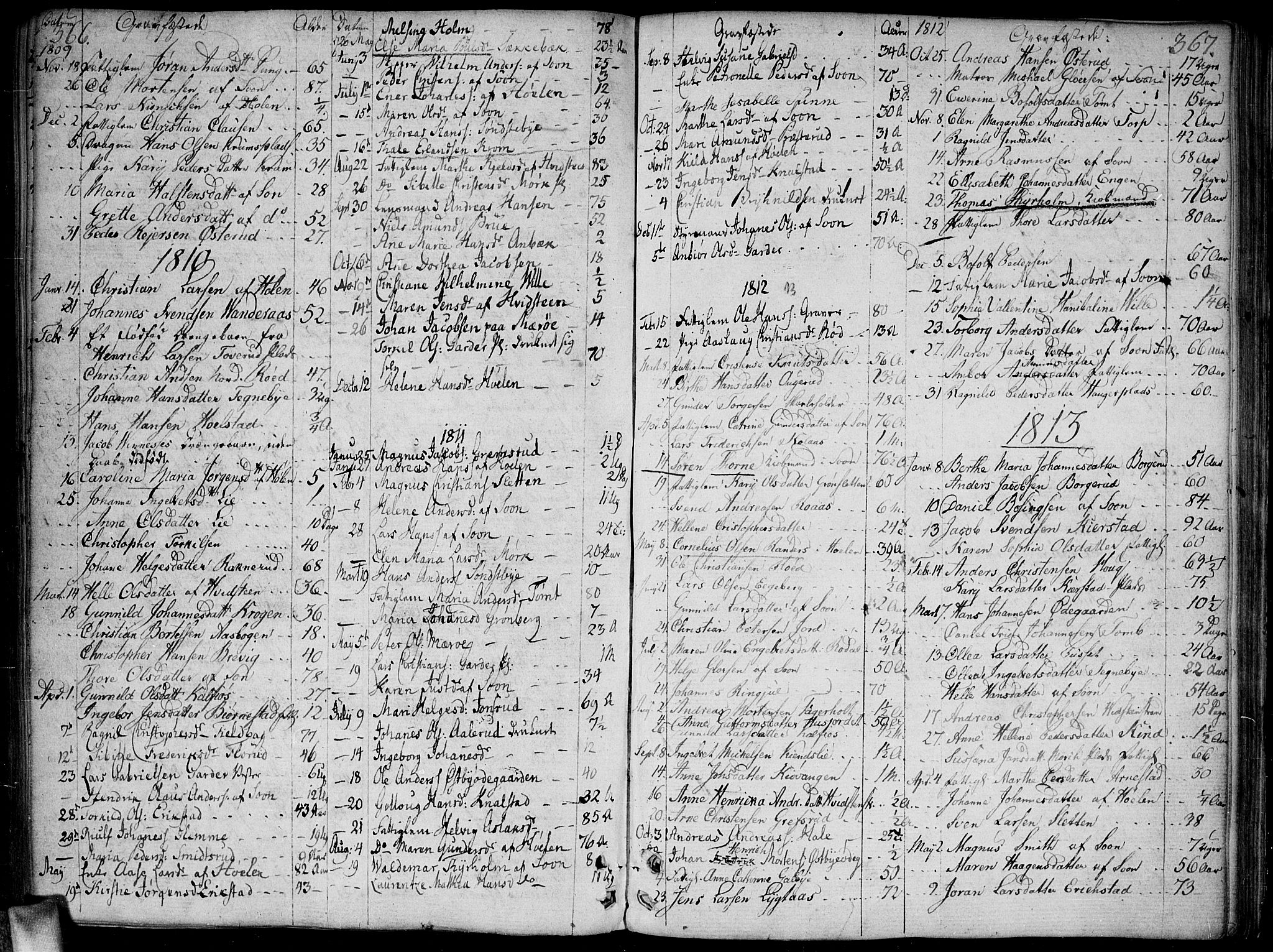 Vestby prestekontor Kirkebøker, AV/SAO-A-10893/F/Fa/L0004: Parish register (official) no. I 4, 1797-1813, p. 366-367