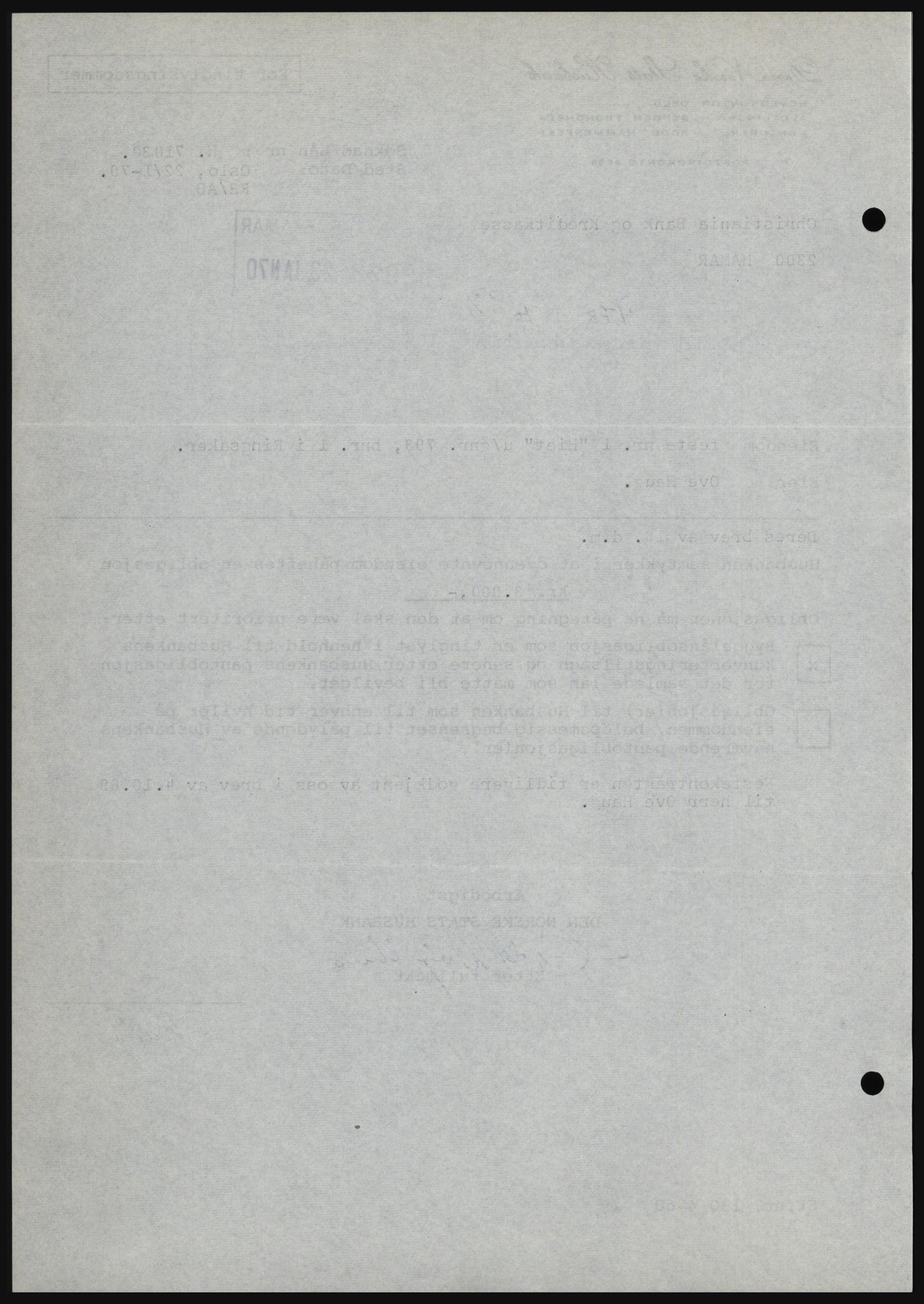 Nord-Hedmark sorenskriveri, SAH/TING-012/H/Hc/L0033: Mortgage book no. 33, 1970-1970, Diary no: : 478/1970