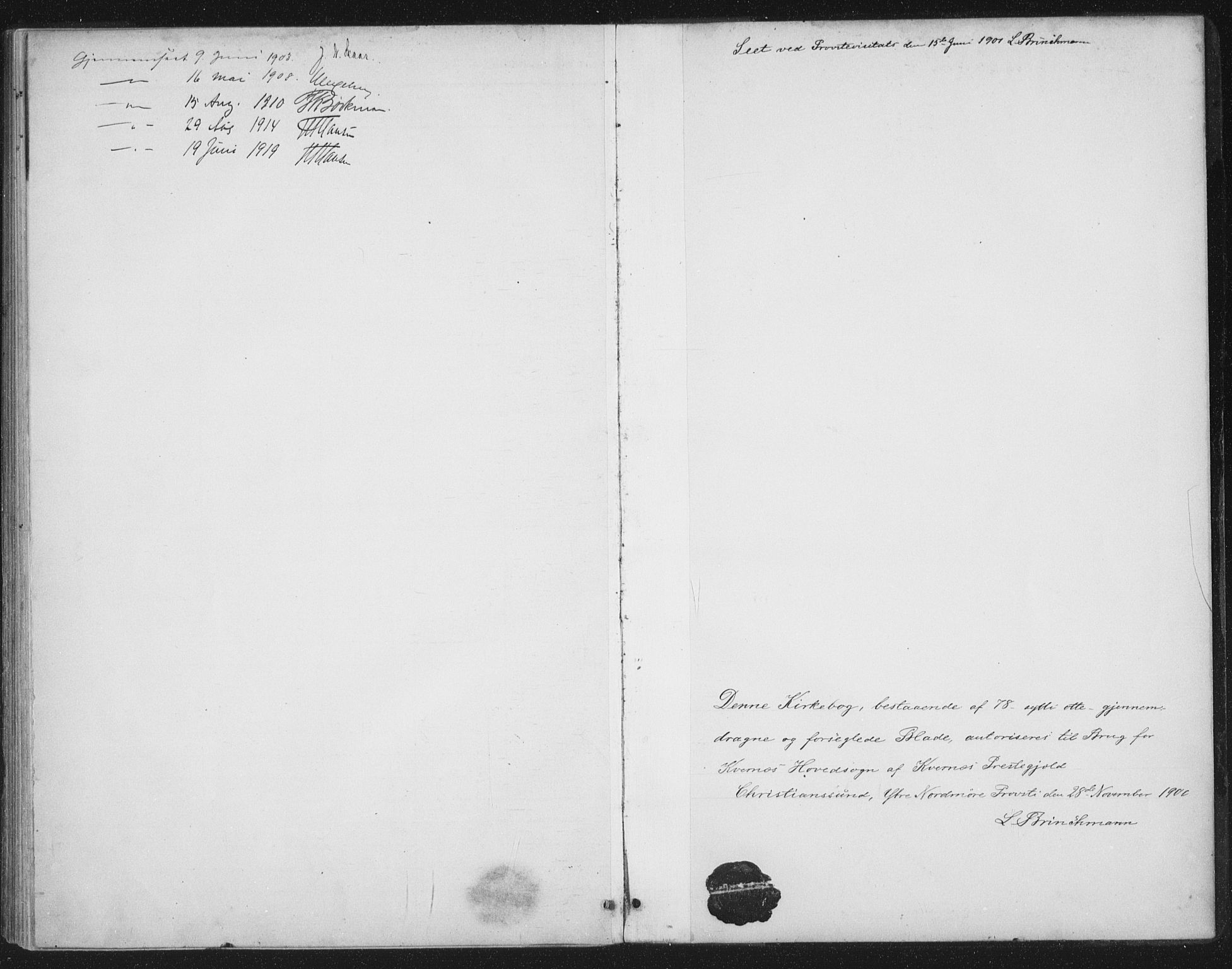 Ministerialprotokoller, klokkerbøker og fødselsregistre - Møre og Romsdal, SAT/A-1454/568/L0810: Parish register (official) no. 568A14, 1901-1915