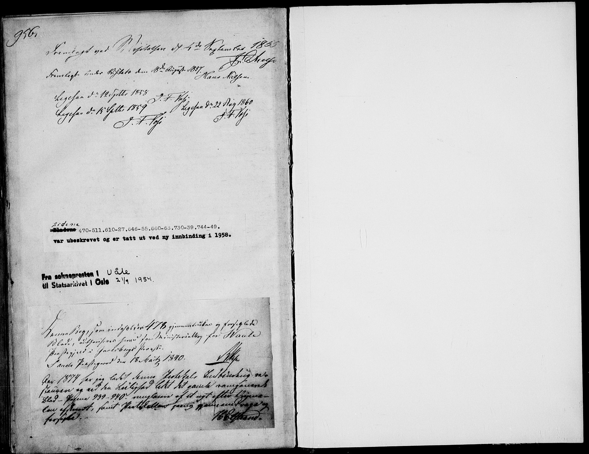 Våle kirkebøker, AV/SAKO-A-334/F/Fa/L0009b: Parish register (official) no. I 9B, 1841-1860