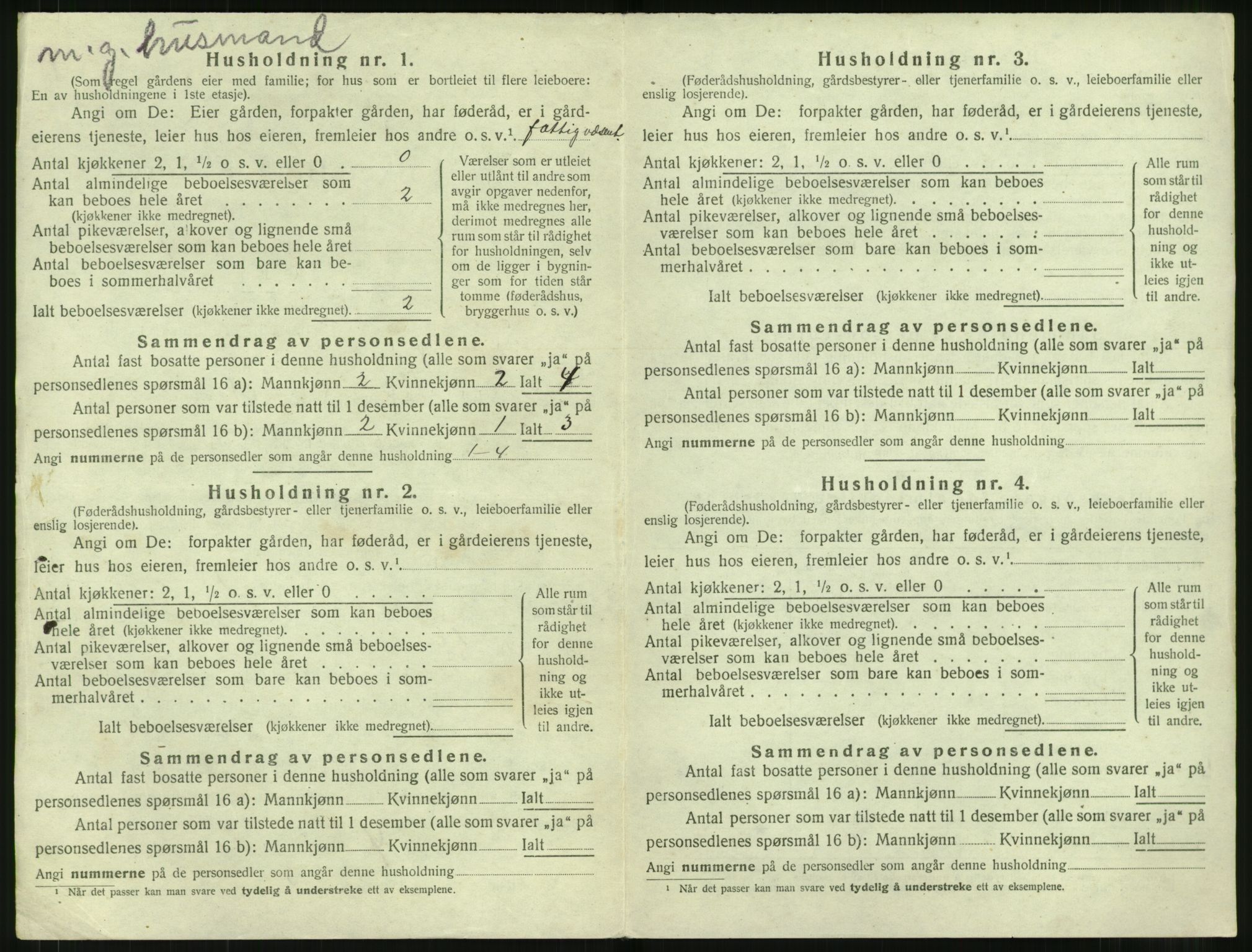 SAT, 1920 census for Sylte, 1920, p. 276