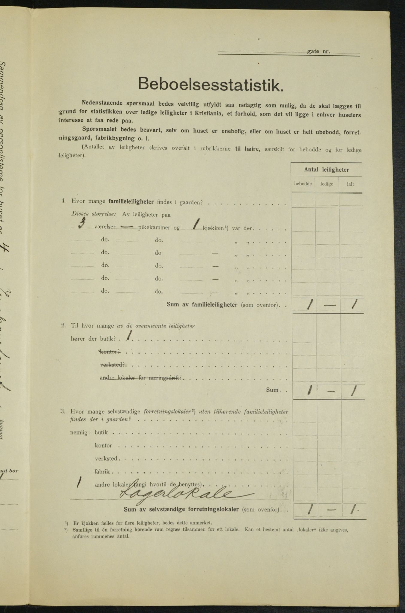 OBA, Municipal Census 1915 for Kristiania, 1915, p. 46473