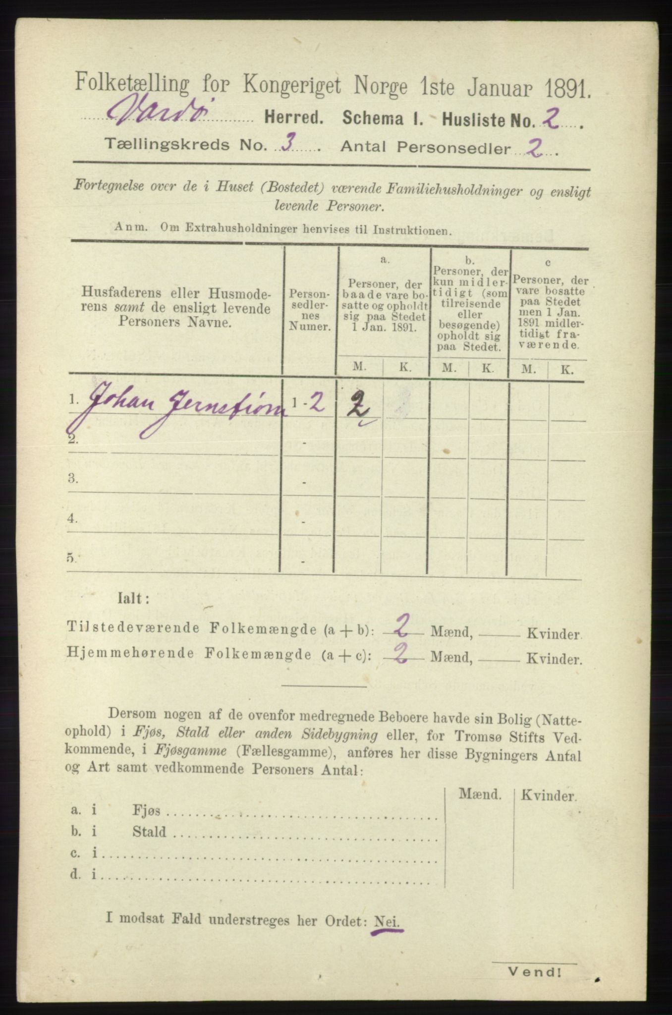 RA, 1891 census for 2028 Vardø, 1891, p. 782