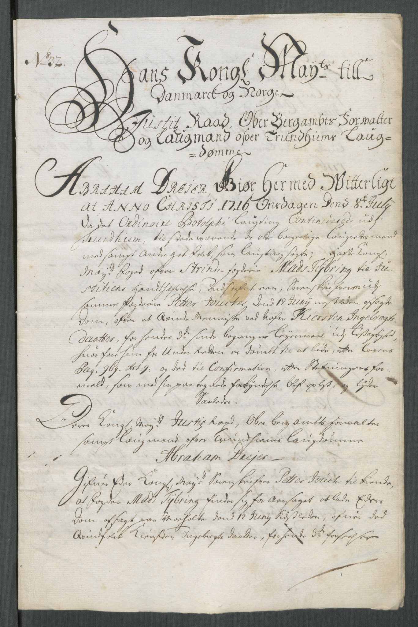 Rentekammeret inntil 1814, Reviderte regnskaper, Fogderegnskap, AV/RA-EA-4092/R61/L4115: Fogderegnskap Strinda og Selbu, 1715-1716, p. 468