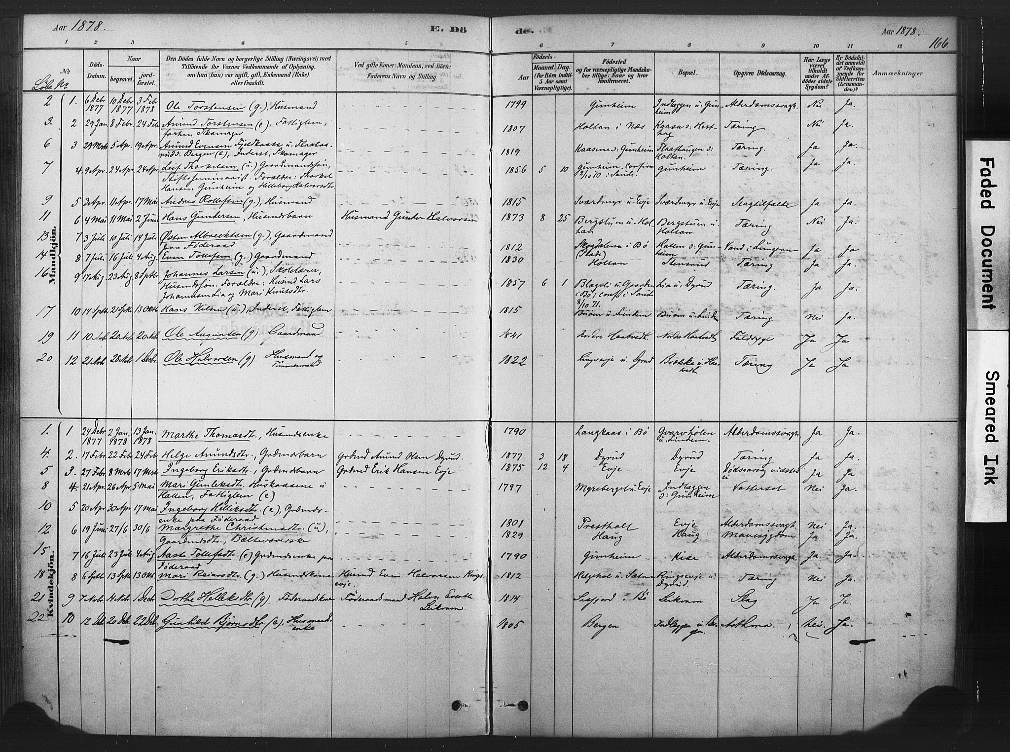 Sauherad kirkebøker, SAKO/A-298/F/Fb/L0002: Parish register (official) no. II 2, 1878-1901, p. 166