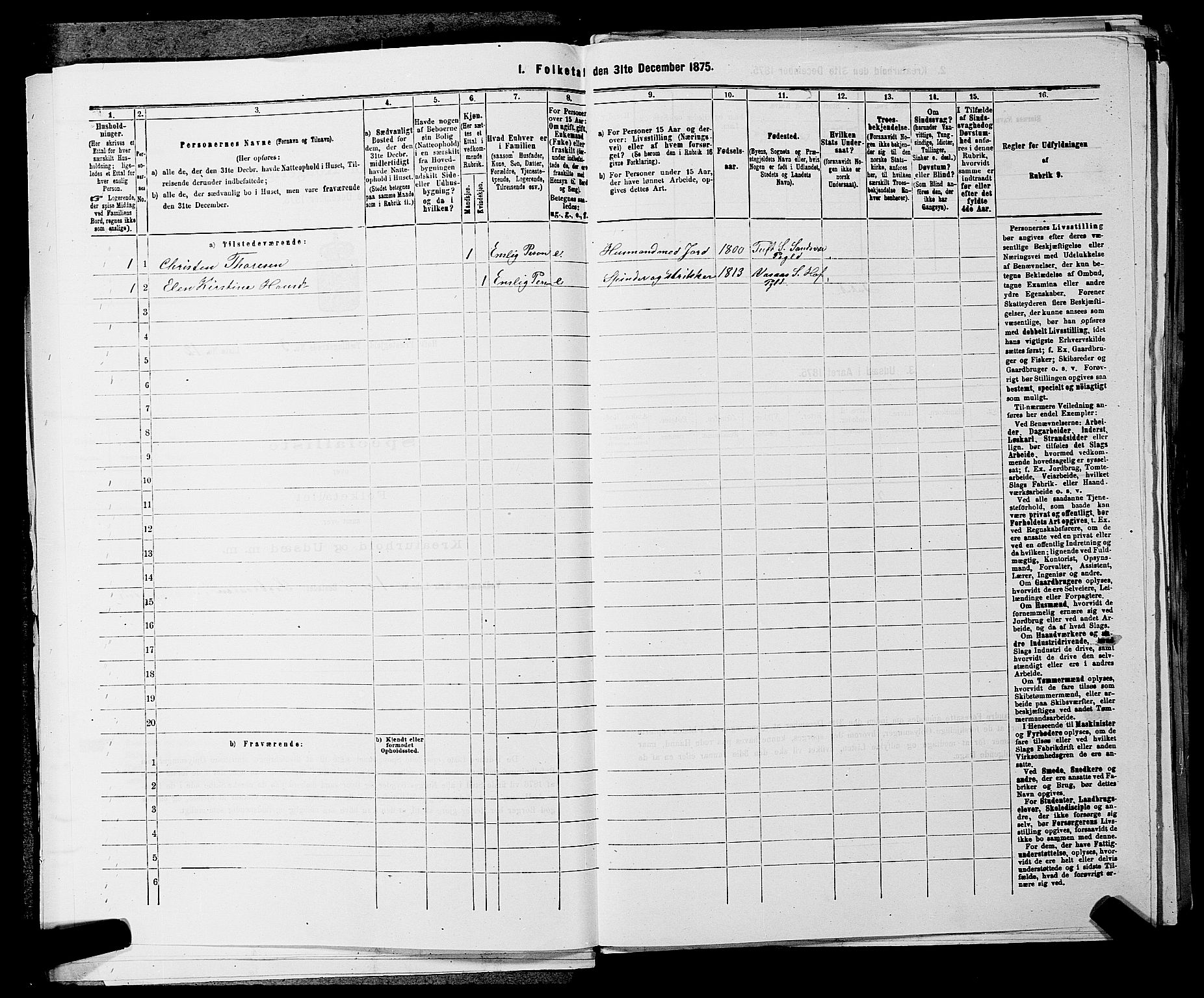 SAKO, 1875 census for 0714P Hof, 1875, p. 272