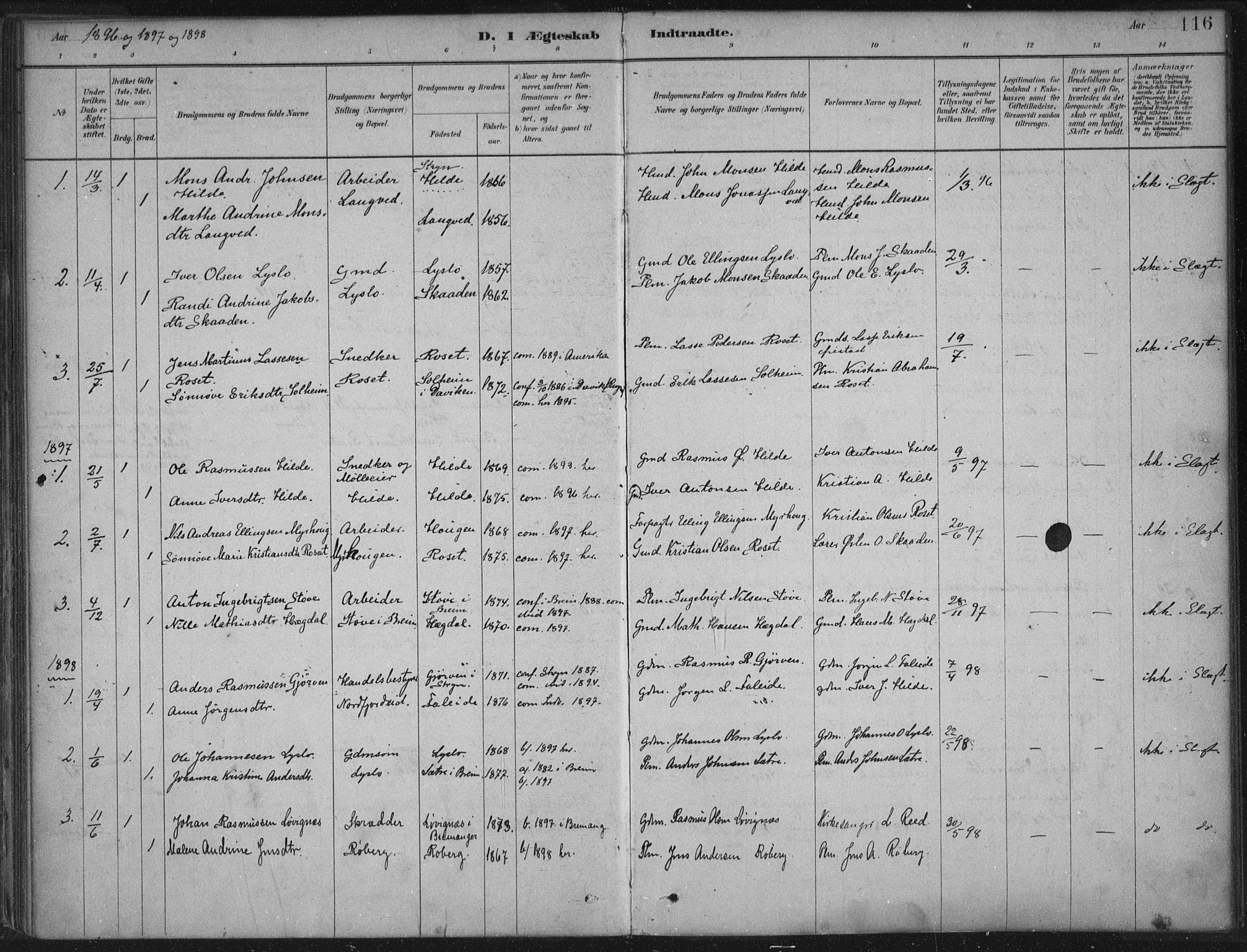 Innvik sokneprestembete, AV/SAB-A-80501: Parish register (official) no. B  1, 1879-1902, p. 116