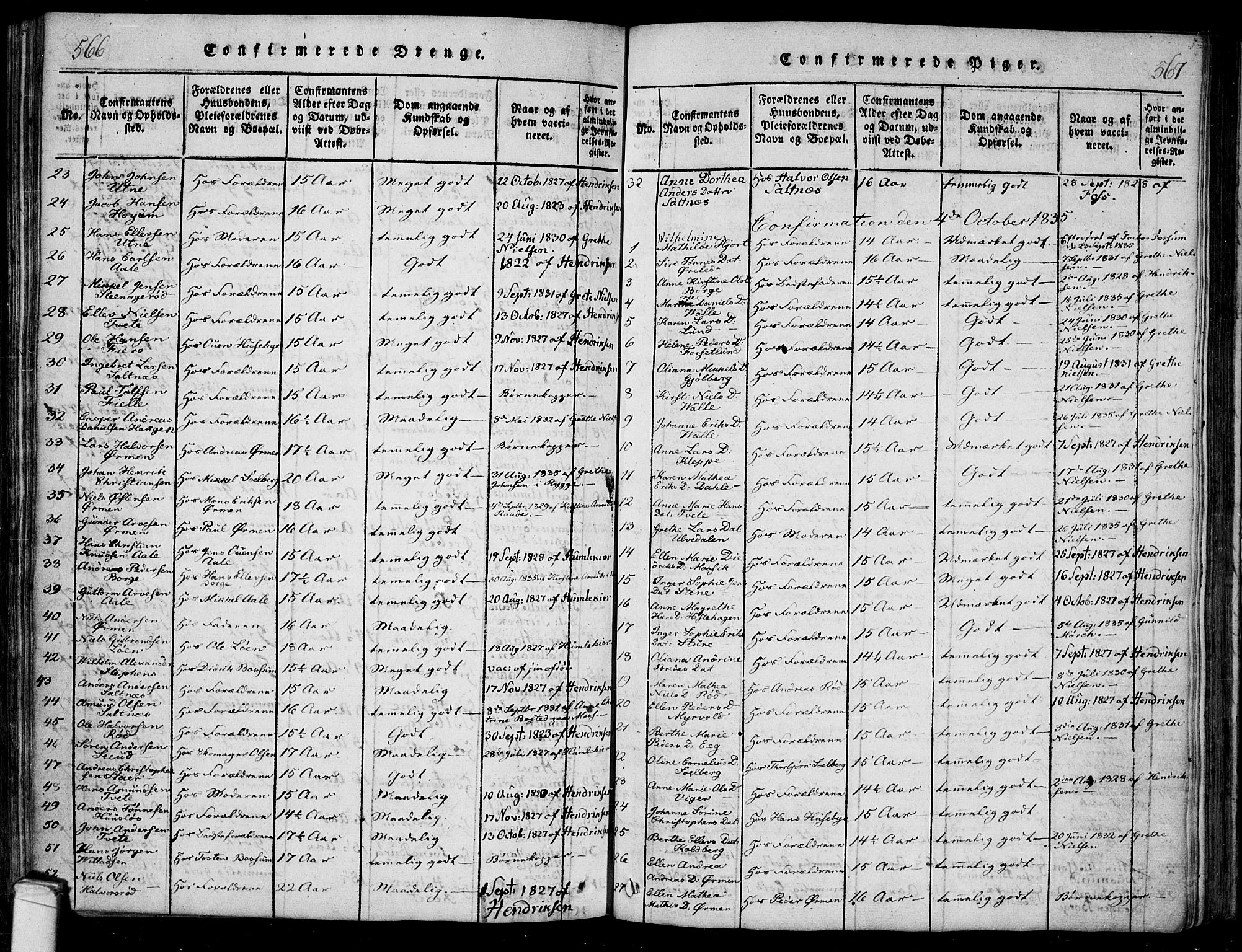 Onsøy prestekontor Kirkebøker, SAO/A-10914/F/Fa/L0002: Parish register (official) no. I 2, 1814-1840, p. 566-567