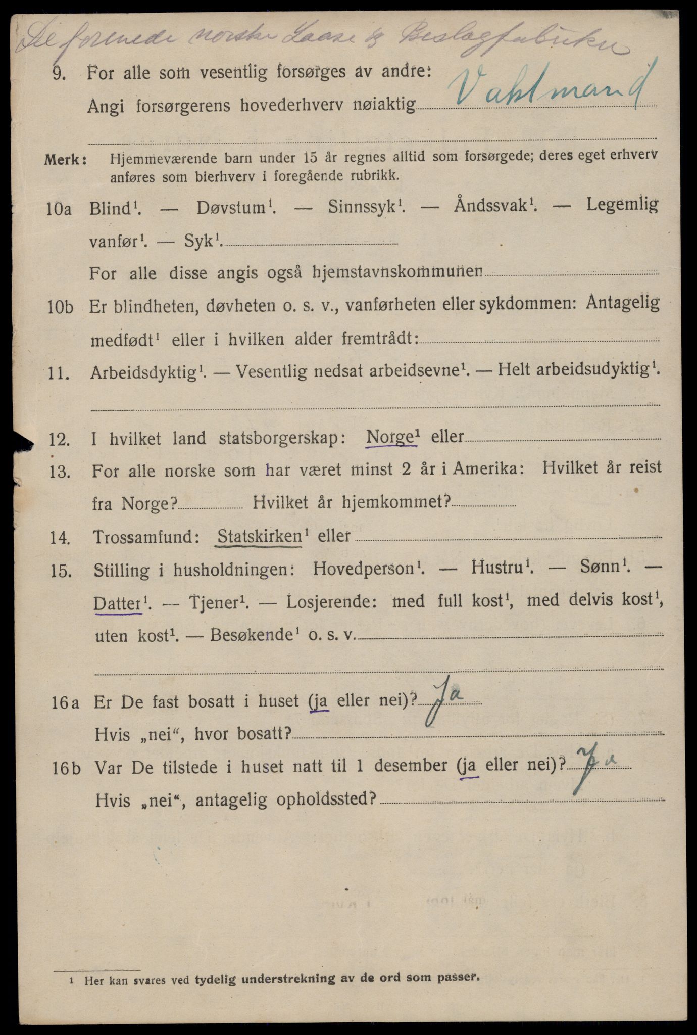 SAST, 1920 census for Stavanger, 1920, p. 106795