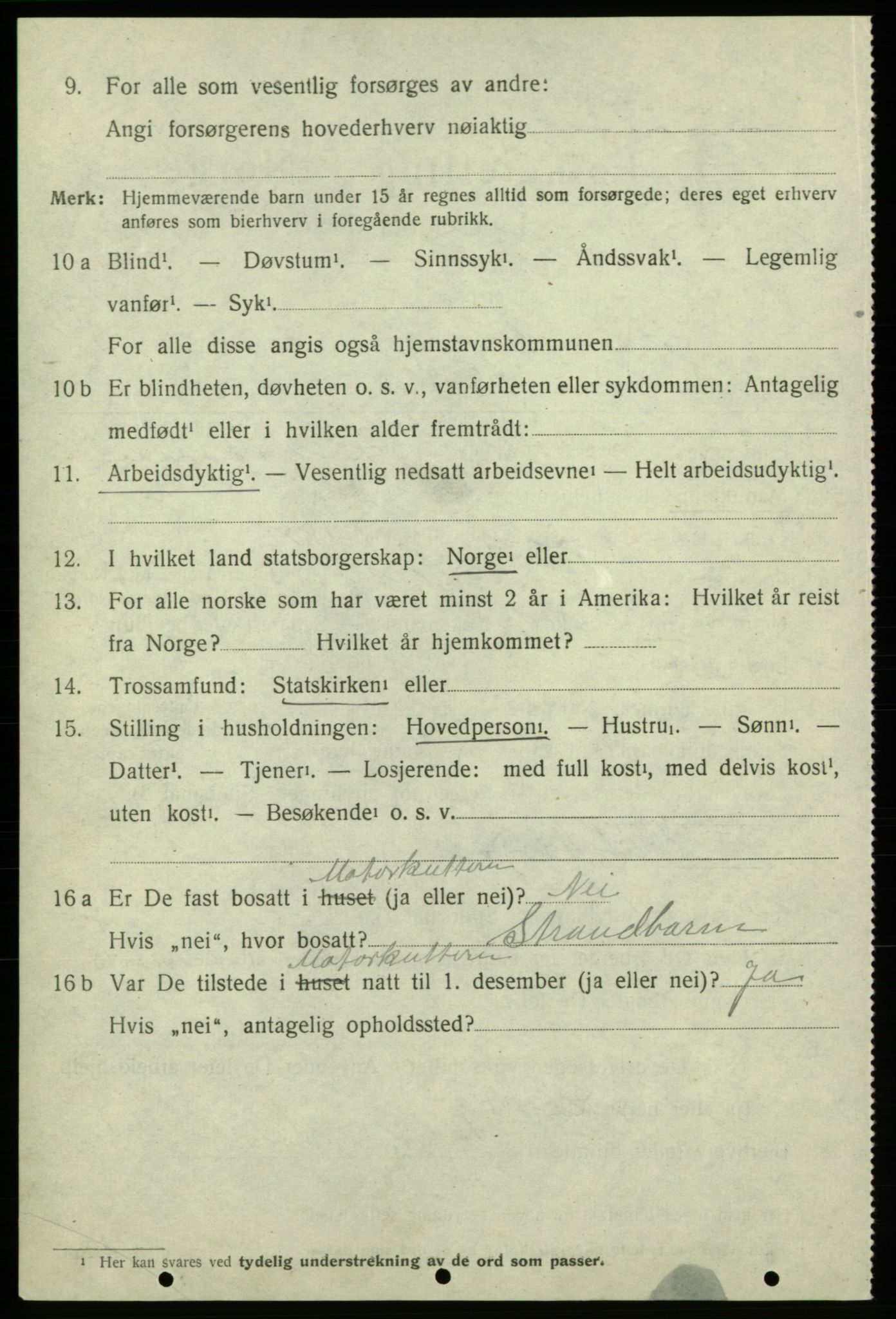 SAB, 1920 census for Varaldsøy, 1920, p. 1376