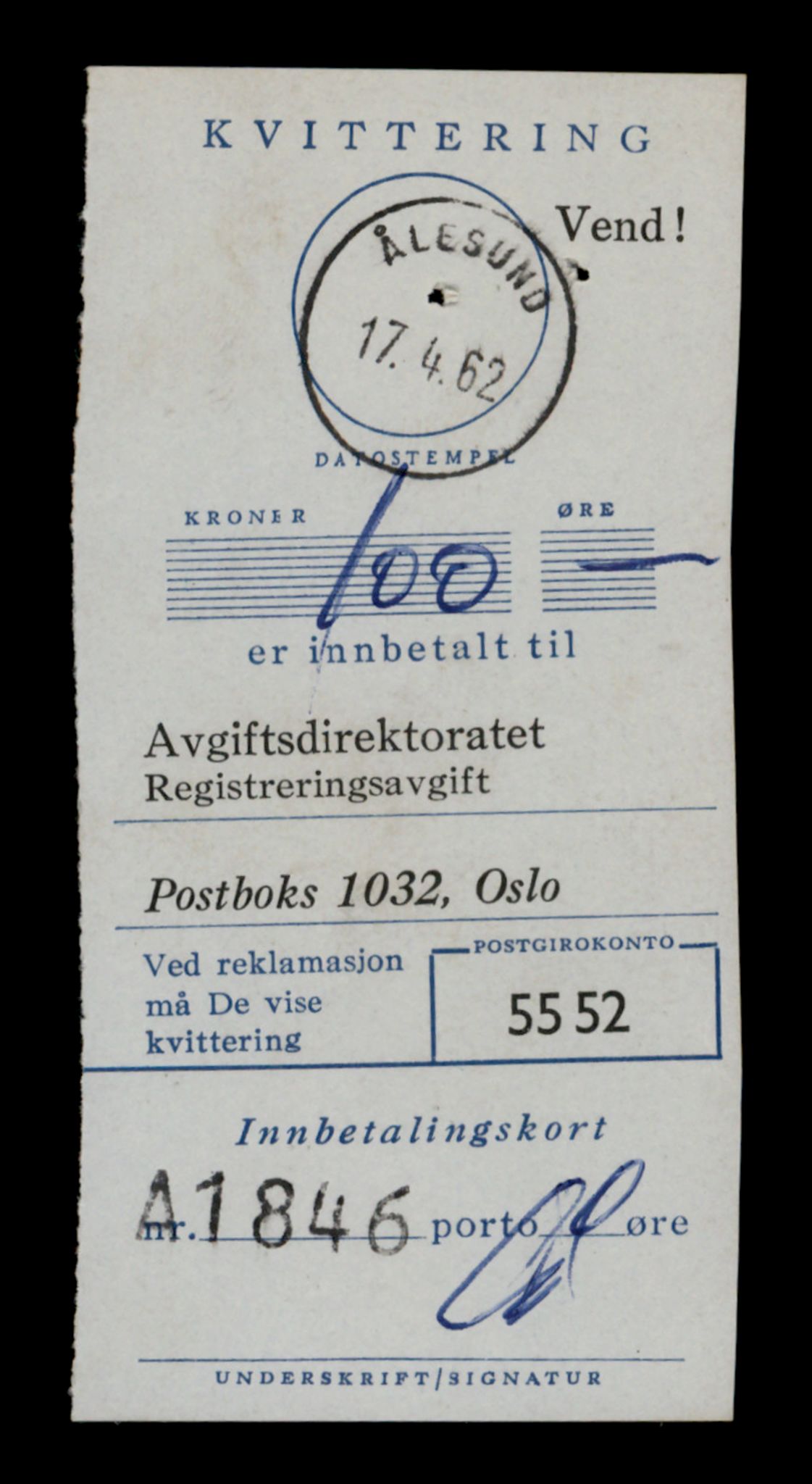 Møre og Romsdal vegkontor - Ålesund trafikkstasjon, SAT/A-4099/F/Fe/L0013: Registreringskort for kjøretøy T 1451 - T 1564, 1927-1998, p. 743