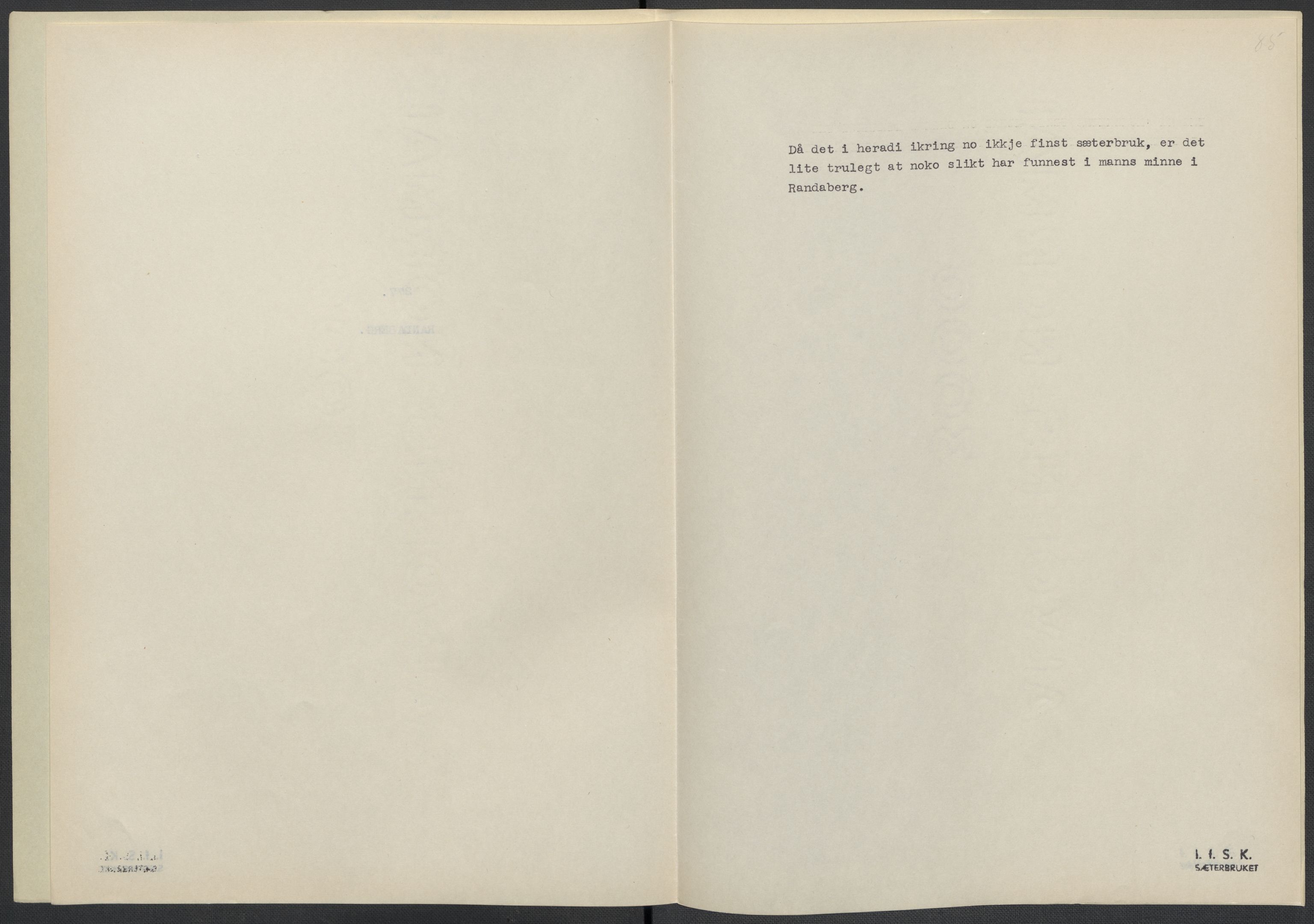 Instituttet for sammenlignende kulturforskning, AV/RA-PA-0424/F/Fc/L0009/0001: Eske B9: / Rogaland (perm XXII), 1932-1935, p. 85