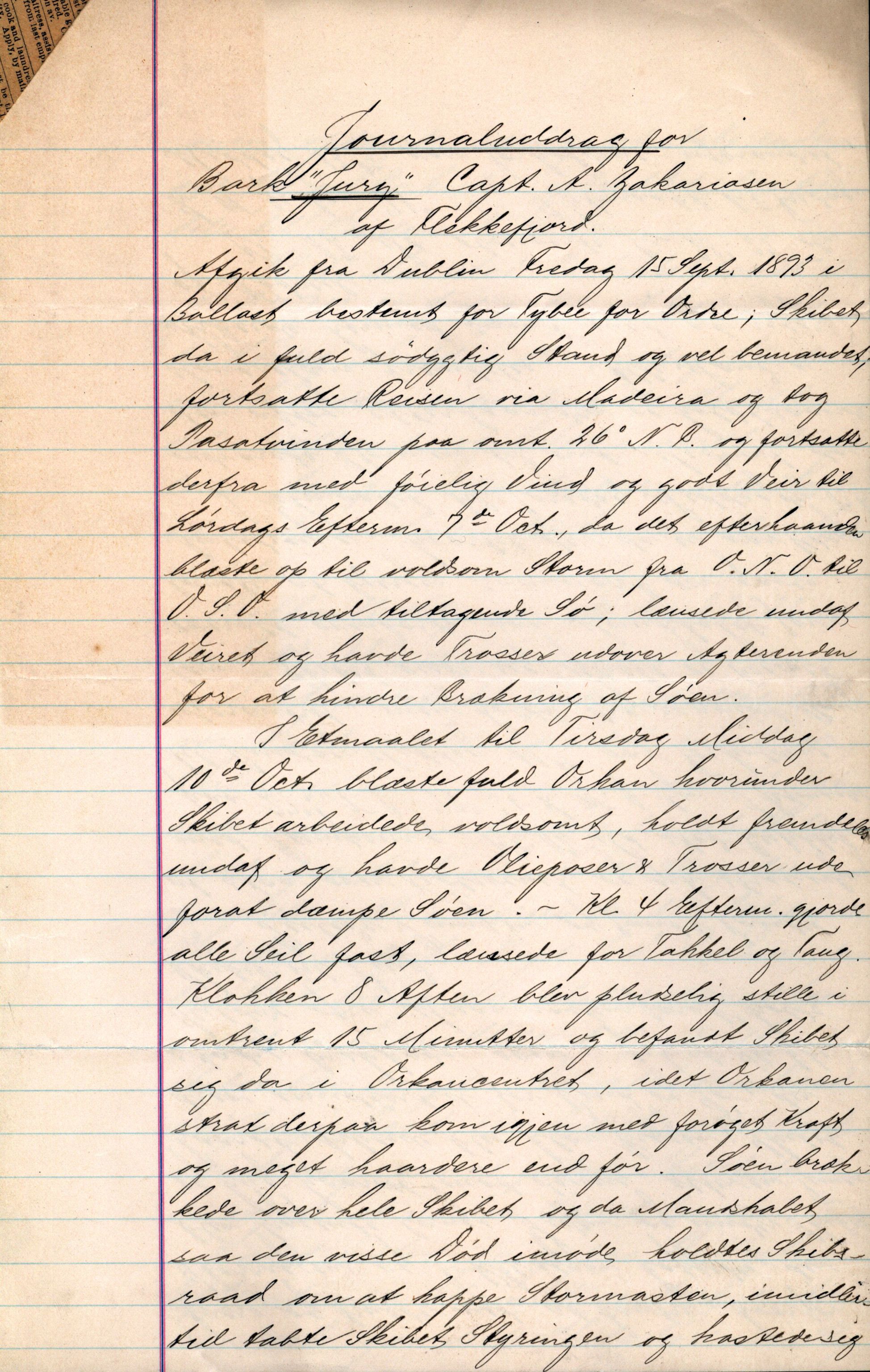 Pa 63 - Østlandske skibsassuranceforening, VEMU/A-1079/G/Ga/L0030/0005: Havaridokumenter / Imanuel, Jury, Nyborg, Vebo, 1893, p. 11