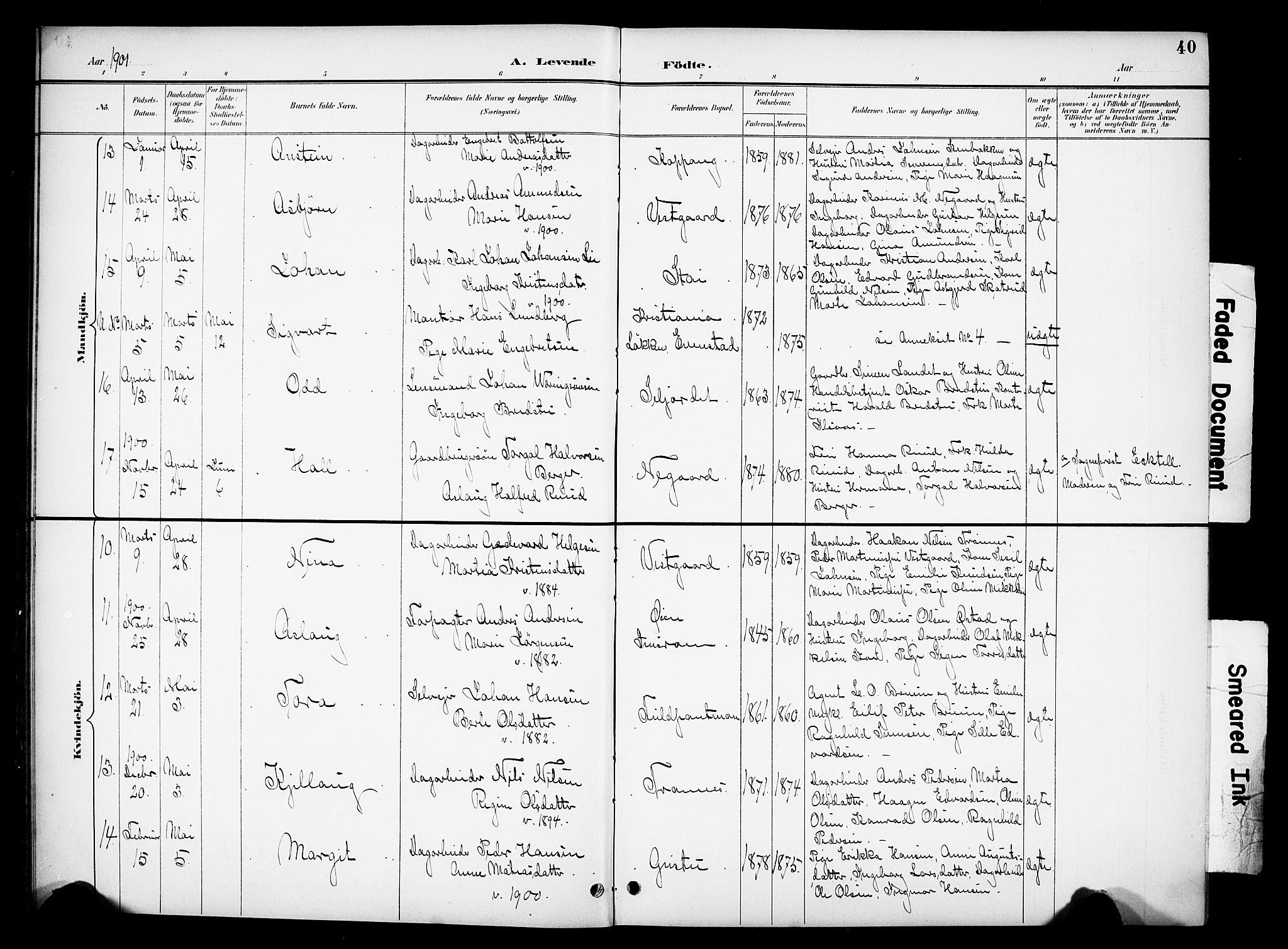 Stor-Elvdal prestekontor, AV/SAH-PREST-052/H/Ha/Hab/L0003: Parish register (copy) no. 3, 1895-1917, p. 40