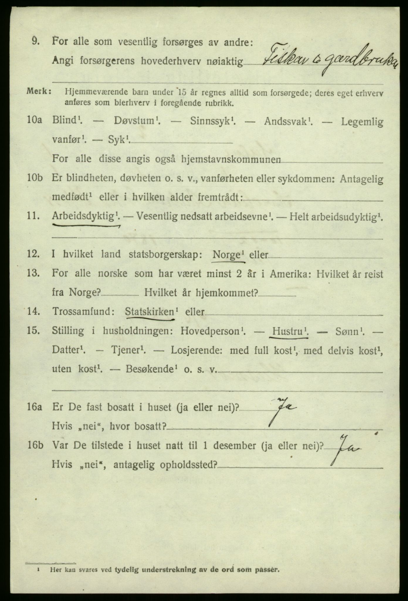 SAB, 1920 census for Solund, 1920, p. 689