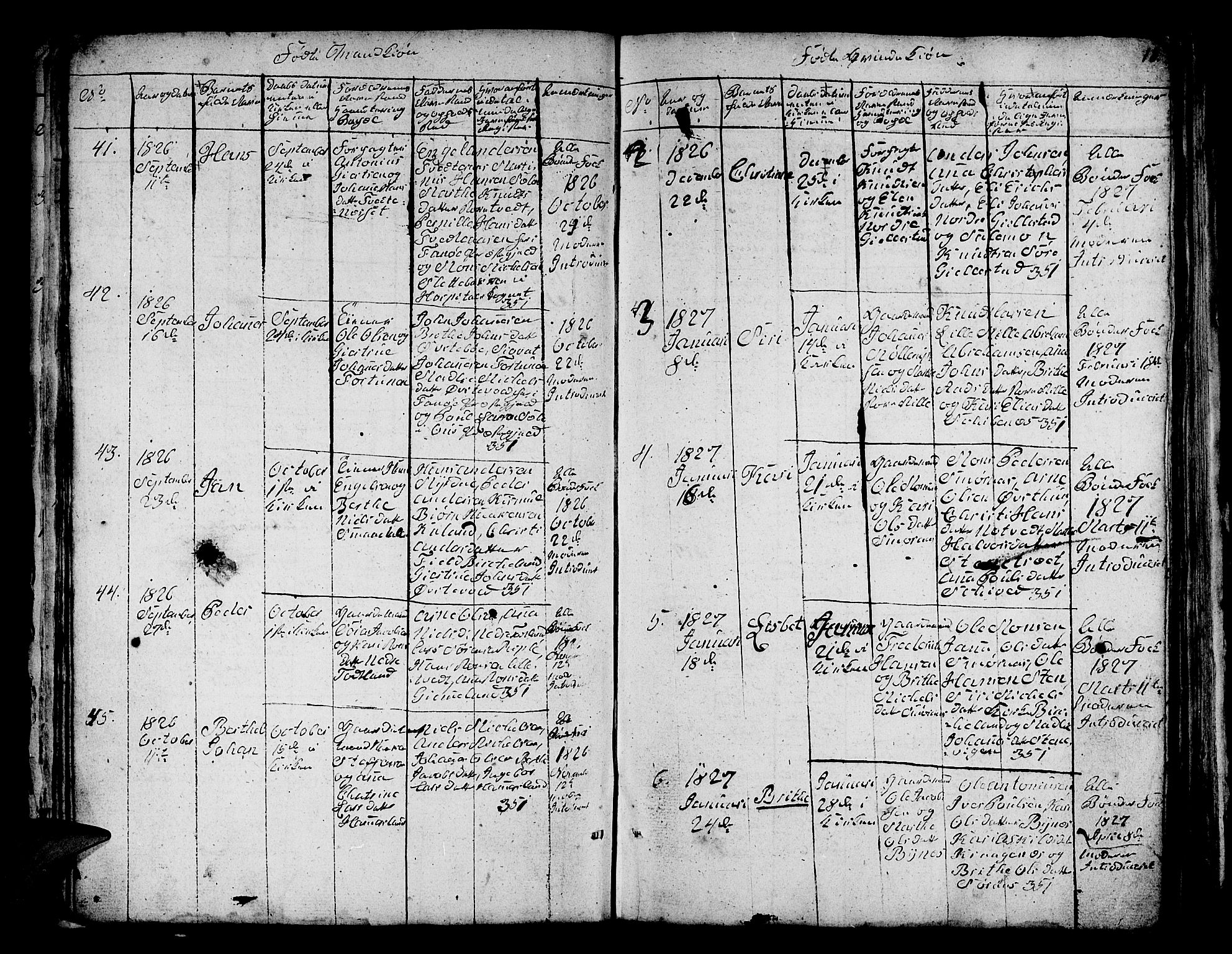 Fana Sokneprestembete, AV/SAB-A-75101/H/Hab/Habc/L0001: Parish register (copy) no. C 1, 1824-1837, p. 18