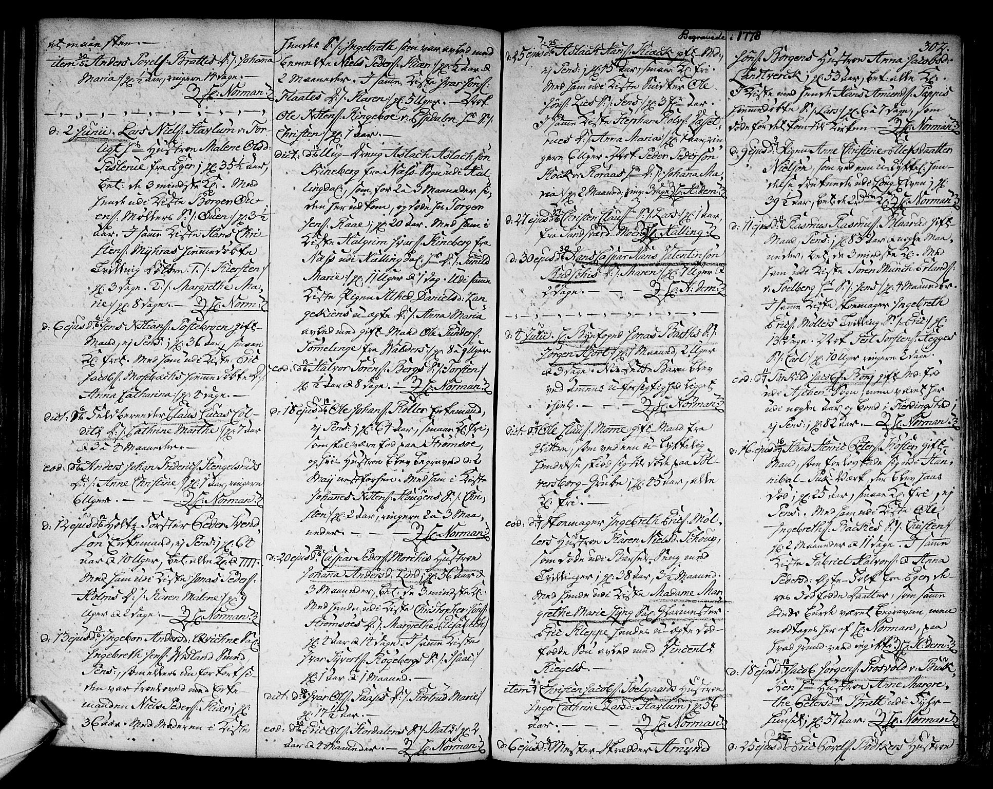 Kongsberg kirkebøker, SAKO/A-22/F/Fa/L0005: Parish register (official) no. I 5, 1769-1782, p. 302