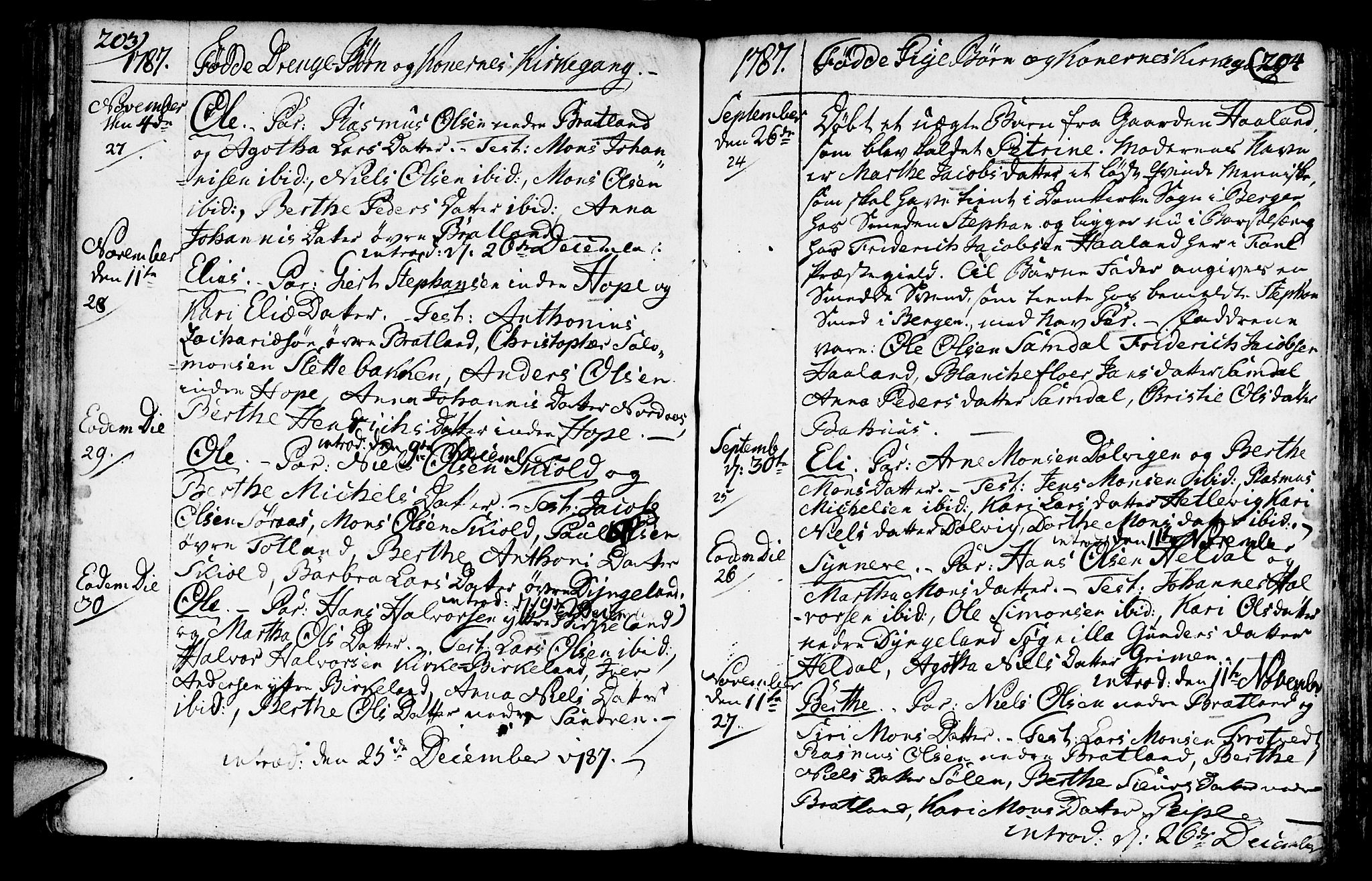 Fana Sokneprestembete, AV/SAB-A-75101/H/Haa/Haaa/L0005: Parish register (official) no. A 5, 1773-1799, p. 203-204