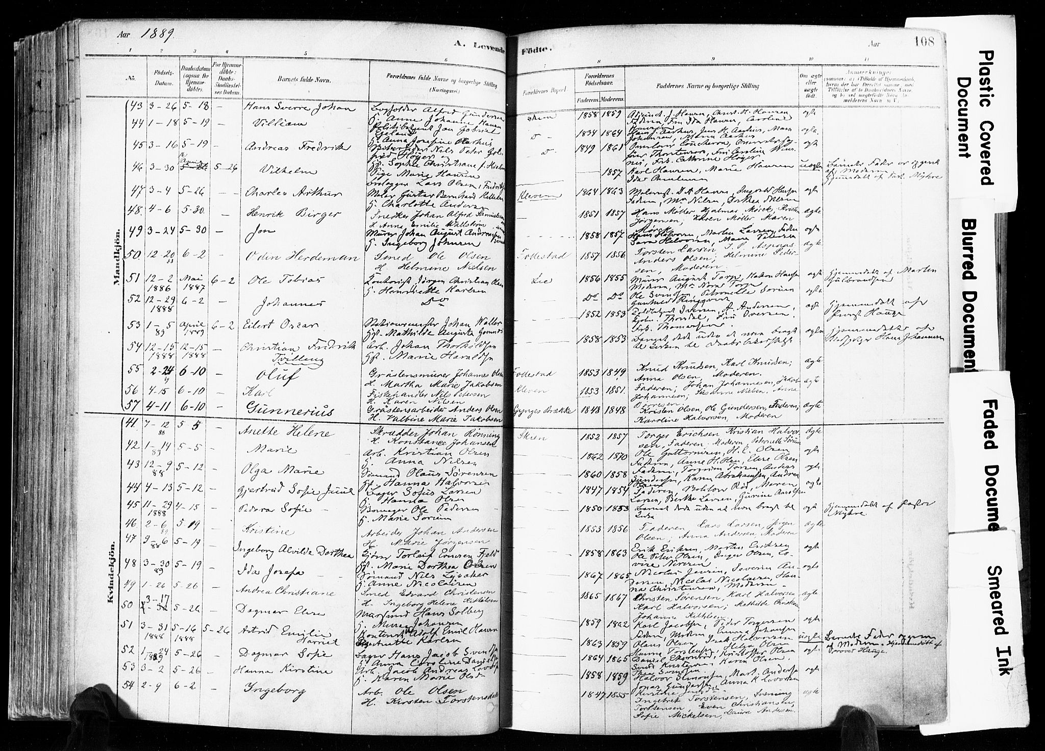 Skien kirkebøker, AV/SAKO-A-302/F/Fa/L0009: Parish register (official) no. 9, 1878-1890, p. 108