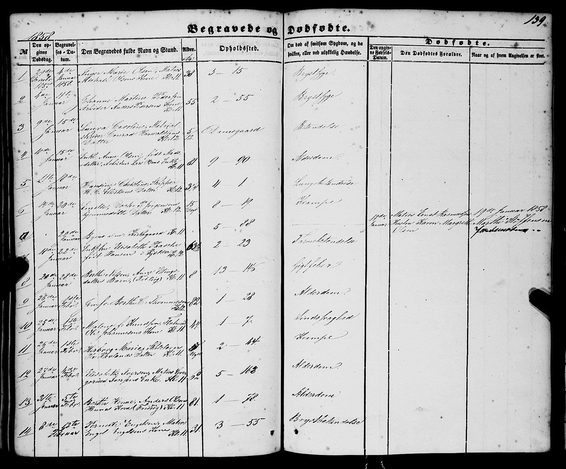 Nykirken Sokneprestembete, SAB/A-77101/H/Haa/L0042: Parish register (official) no. E 2, 1850-1868, p. 139