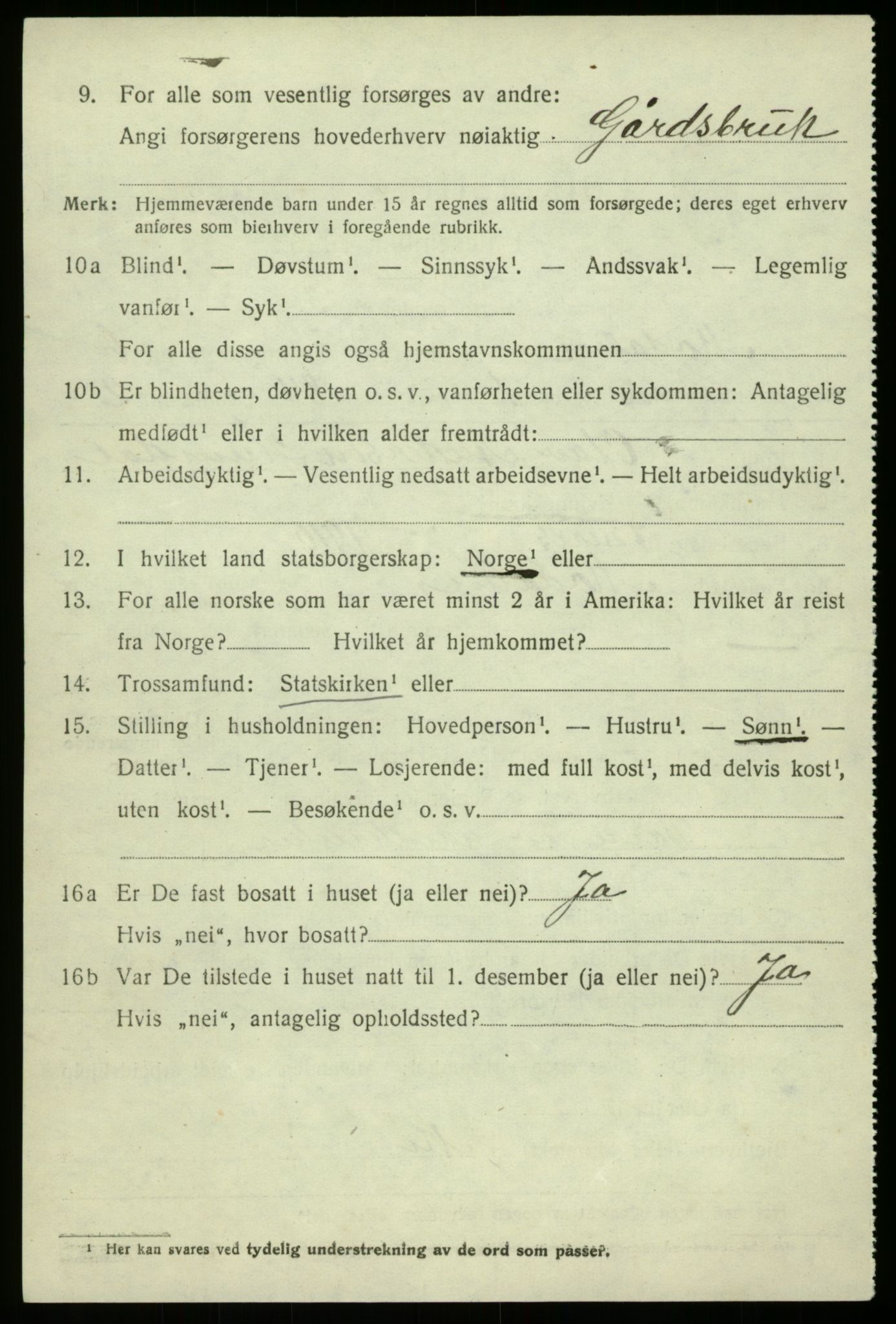 SAB, 1920 census for Modalen, 1920, p. 1129