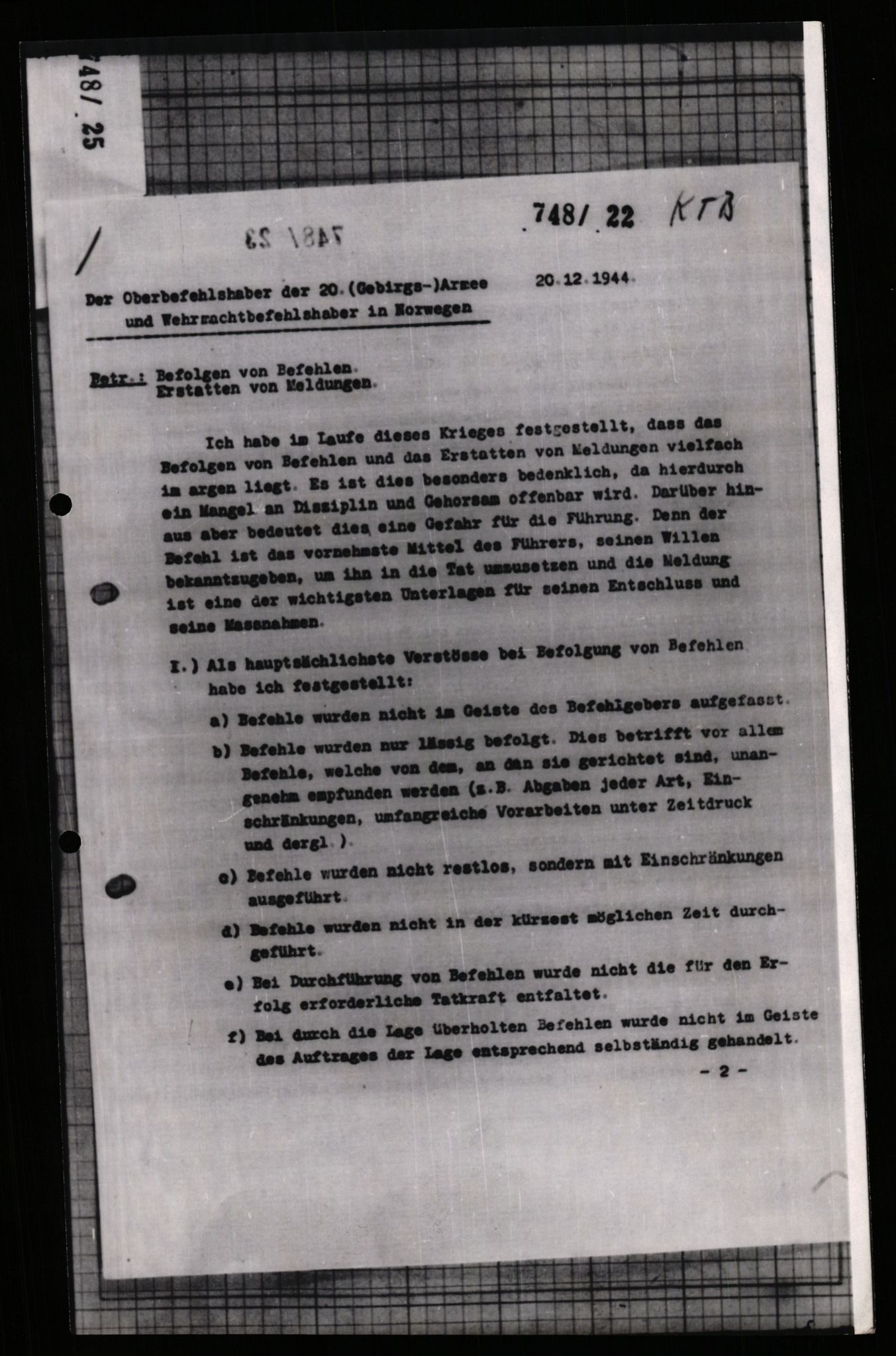 Forsvarets Overkommando. 2 kontor. Arkiv 11.4. Spredte tyske arkivsaker, AV/RA-RAFA-7031/D/Dar/Dara/L0005: Krigsdagbøker for 20. Gebirgs-Armee-Oberkommando (AOK 20), 1942-1944, p. 391