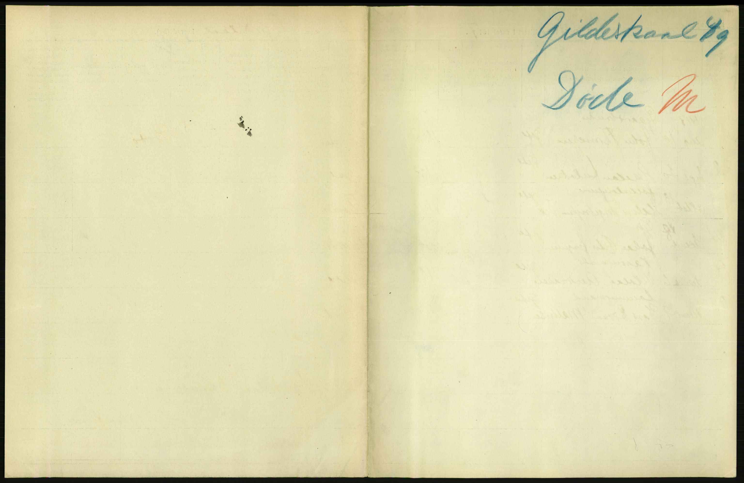 Statistisk sentralbyrå, Sosiodemografiske emner, Befolkning, RA/S-2228/D/Df/Dfb/Dfbg/L0052: Nordlands amt: Døde. Bygder og byer., 1917, p. 1