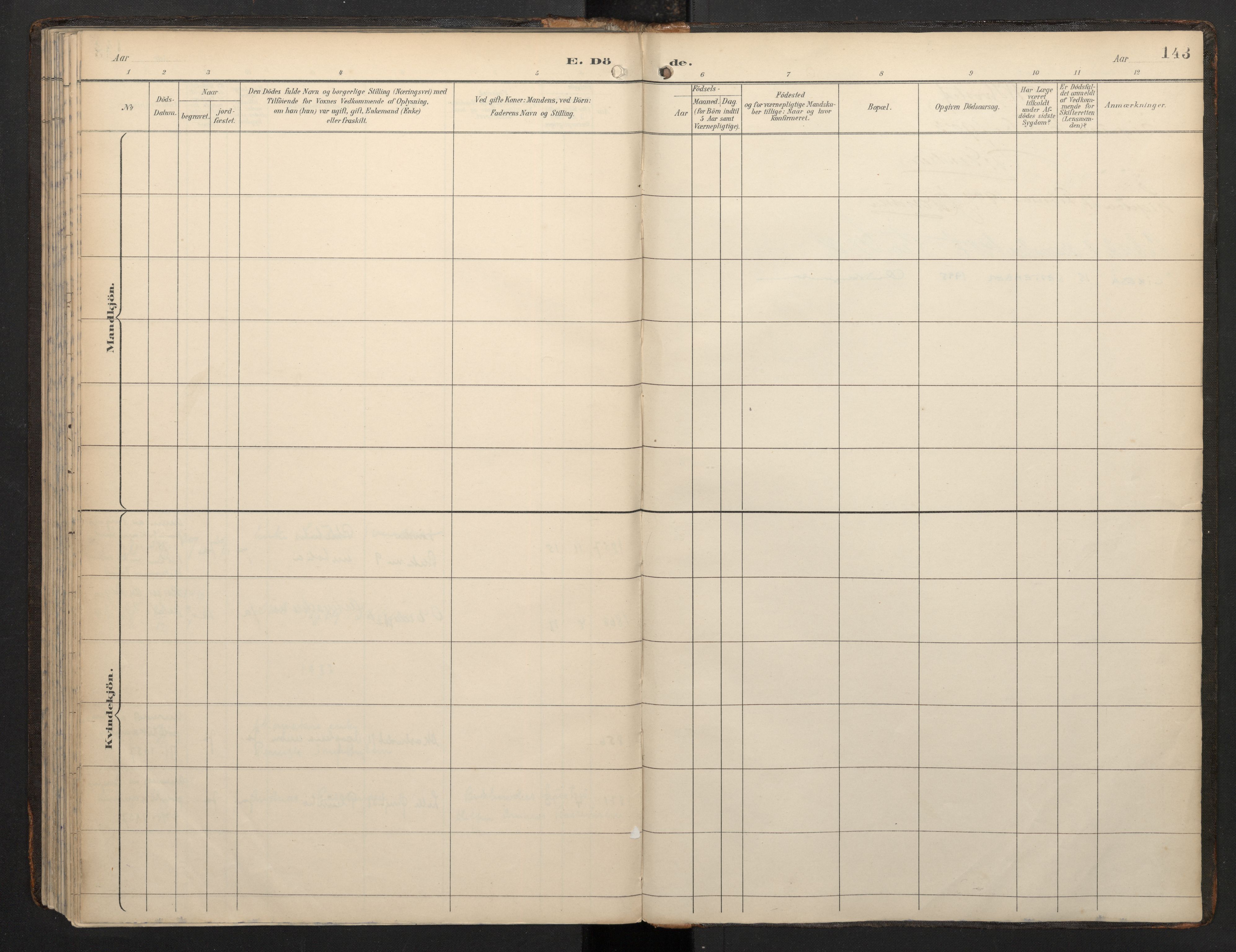 Korskirken sokneprestembete, AV/SAB-A-76101/H/Haa/L0053: Parish register (official) no. G 3, 1892-1988, p. 142b-143a