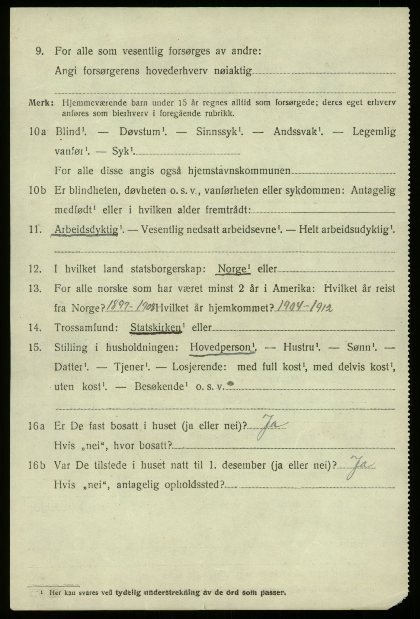 SAB, 1920 census for Lærdal, 1920, p. 801