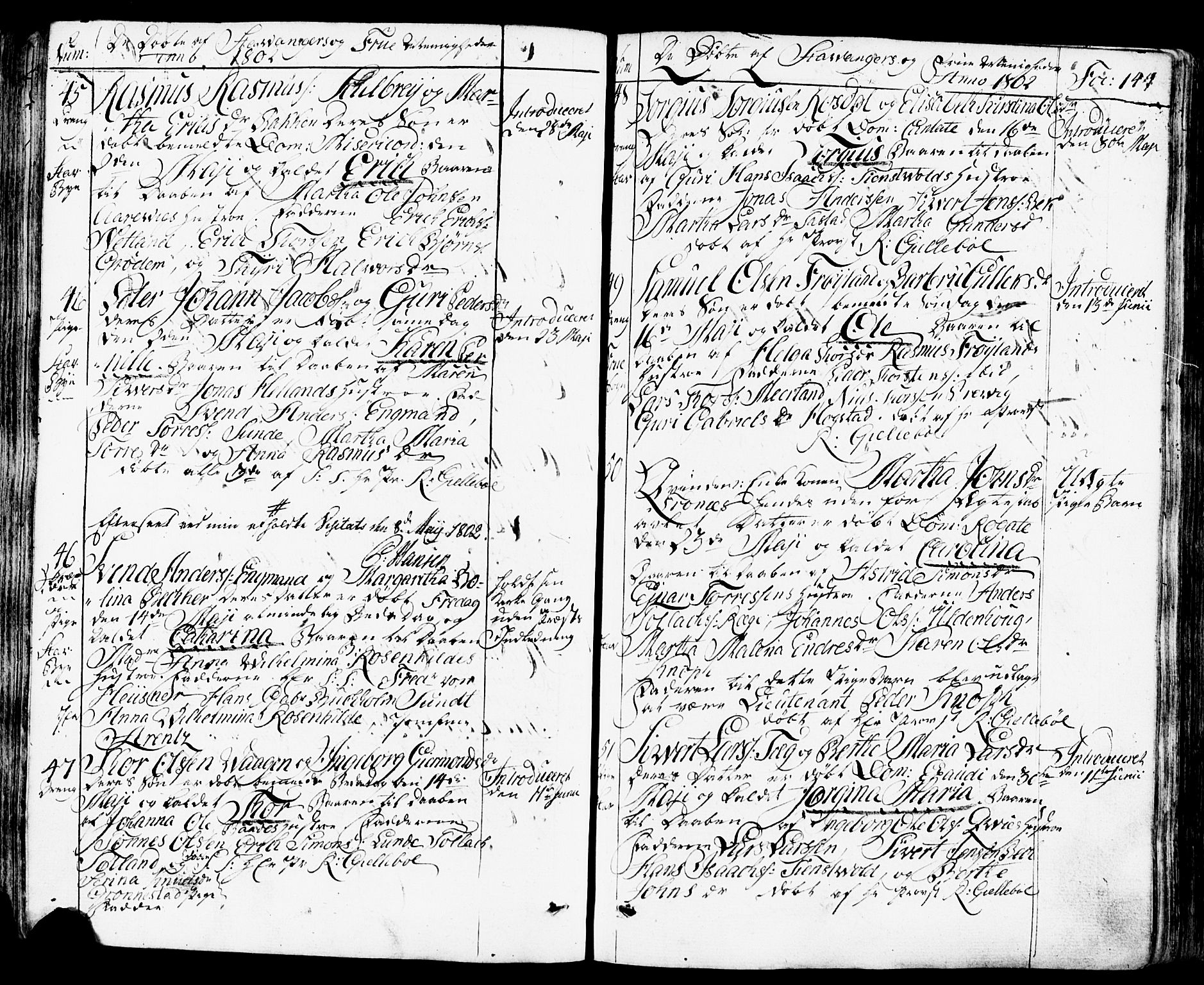 Domkirken sokneprestkontor, SAST/A-101812/001/30/30BB/L0007: Parish register (copy) no. B 7, 1791-1813, p. 144