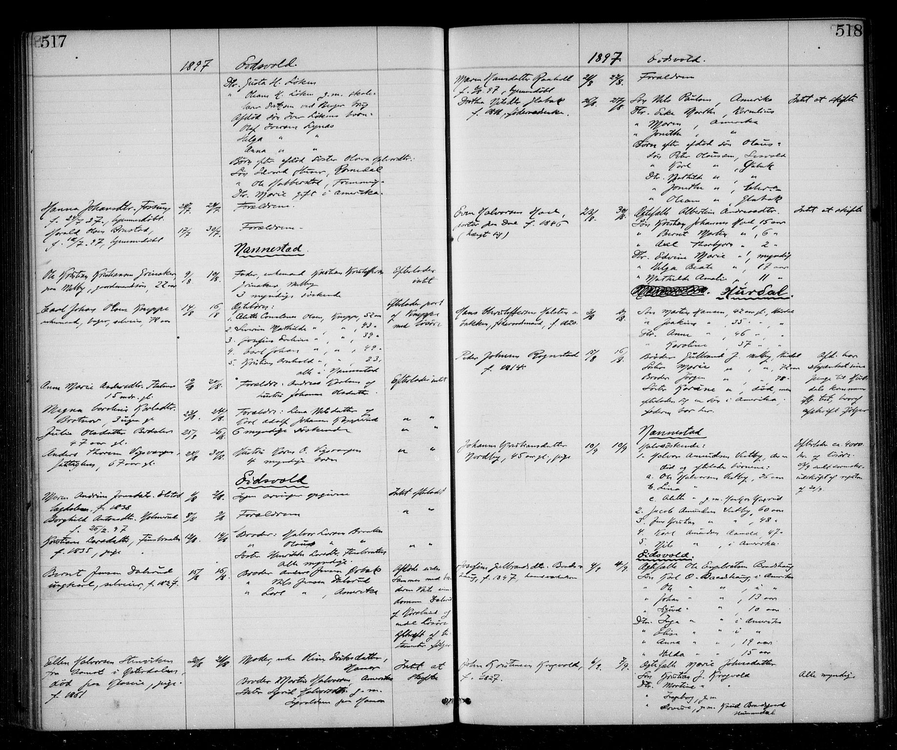 Eidsvoll tingrett, AV/SAO-A-10371/H/Ha/Haa/L0002: Dødsmeldingsprotokoll - Sorenskriveriet, 1863-1910, p. 517-518