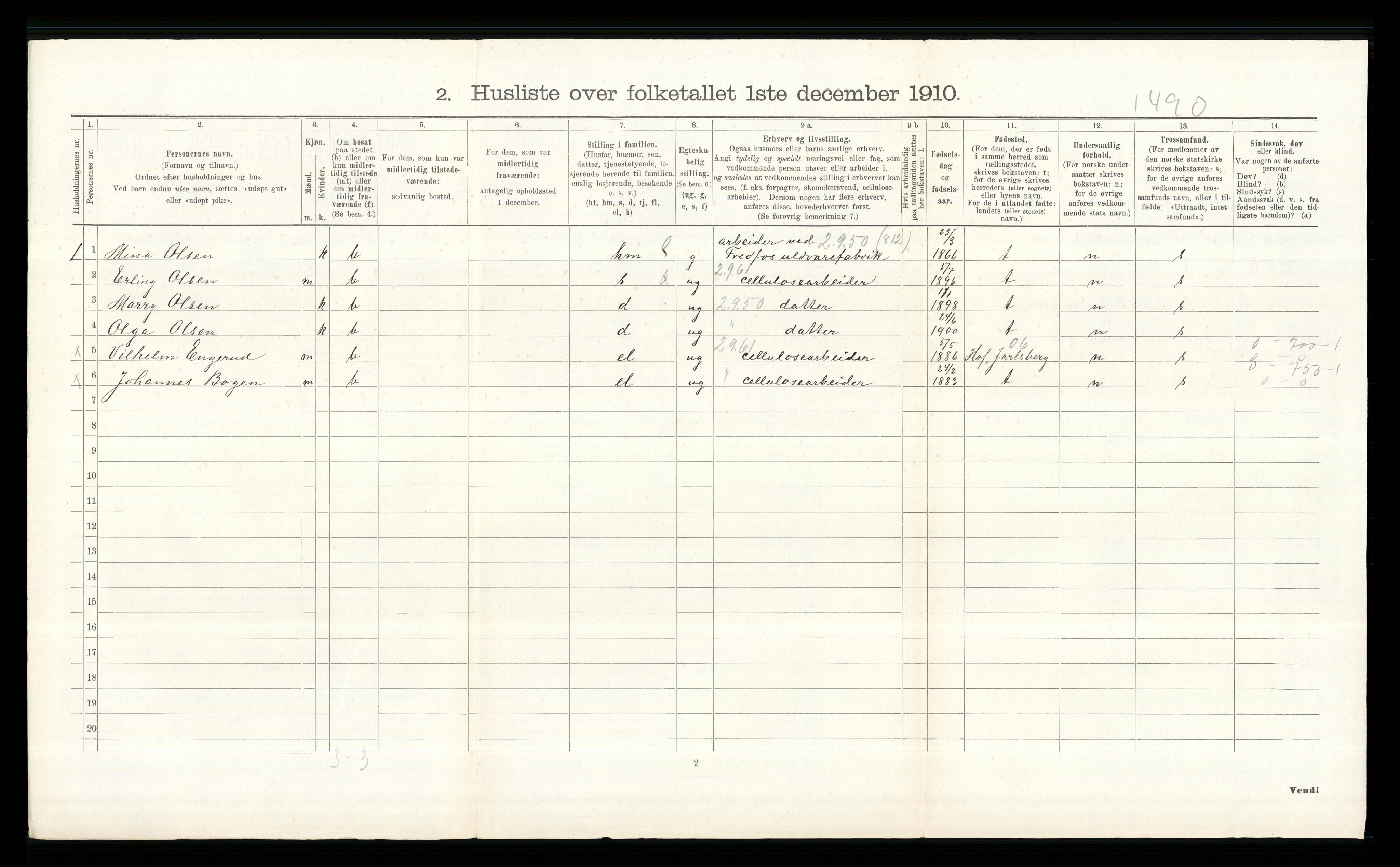 RA, 1910 census for Øvre Eiker, 1910, p. 560