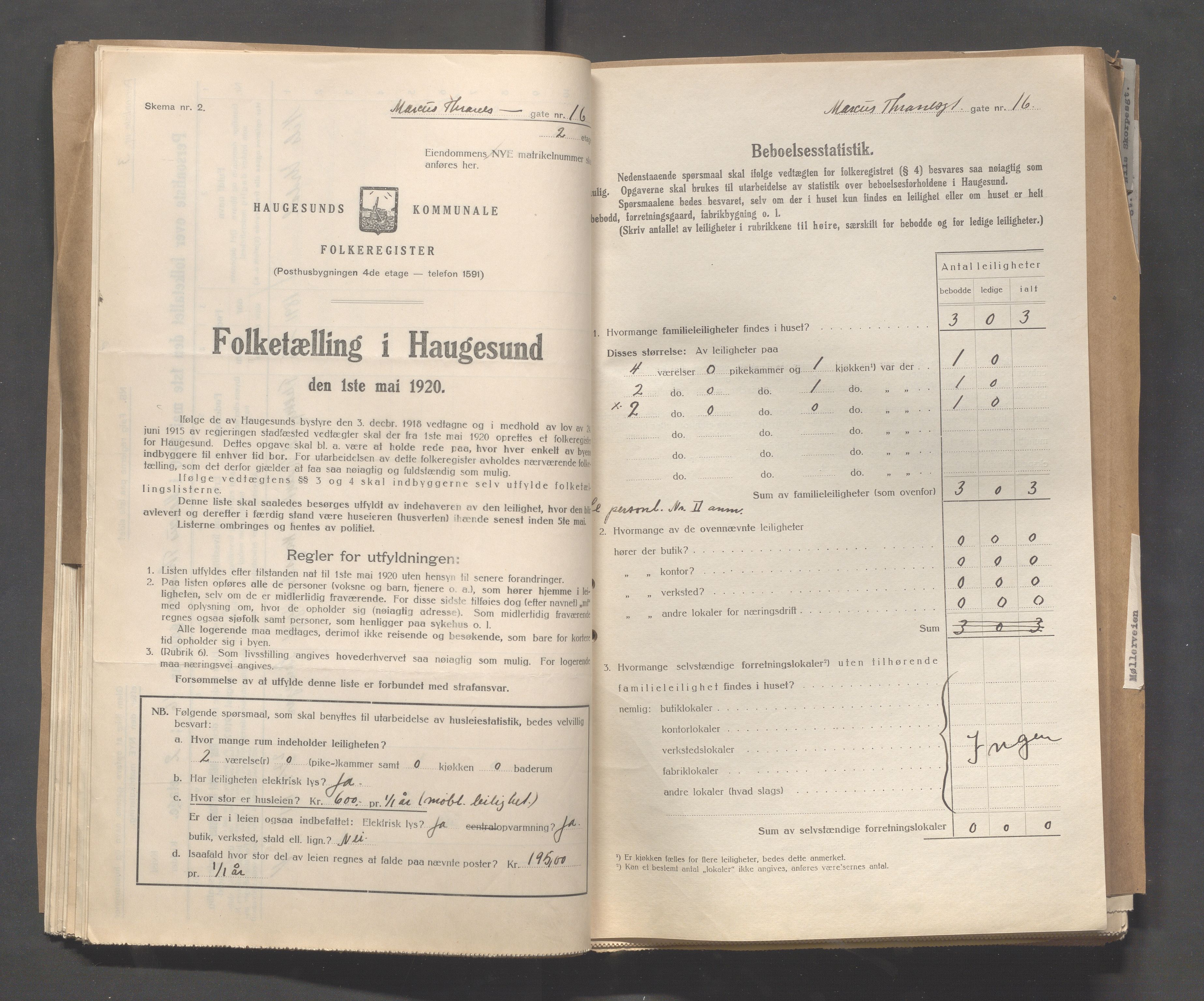 IKAR, Local census 1.5.1920 for Haugesund, 1920, p. 2887