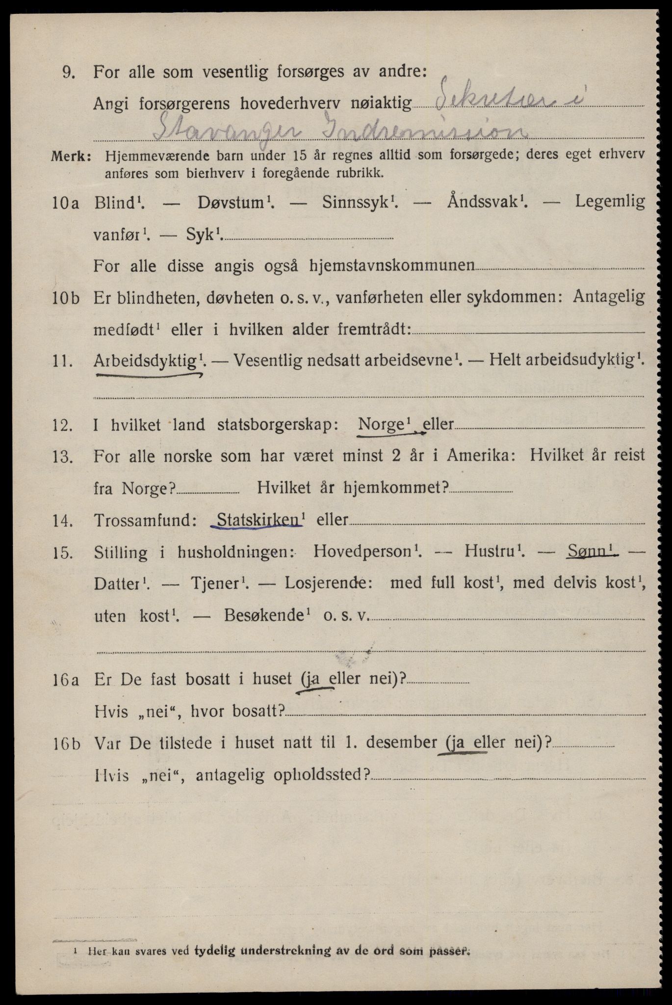 SAST, 1920 census for Hetland, 1920, p. 22212