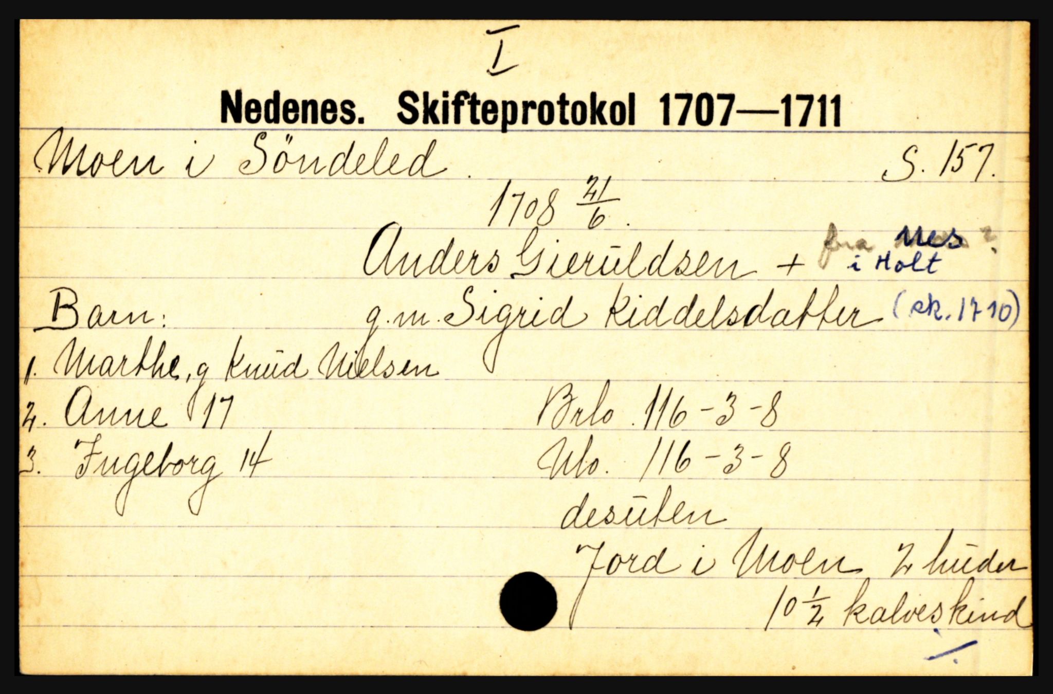 Nedenes sorenskriveri før 1824, AV/SAK-1221-0007/H, p. 20035