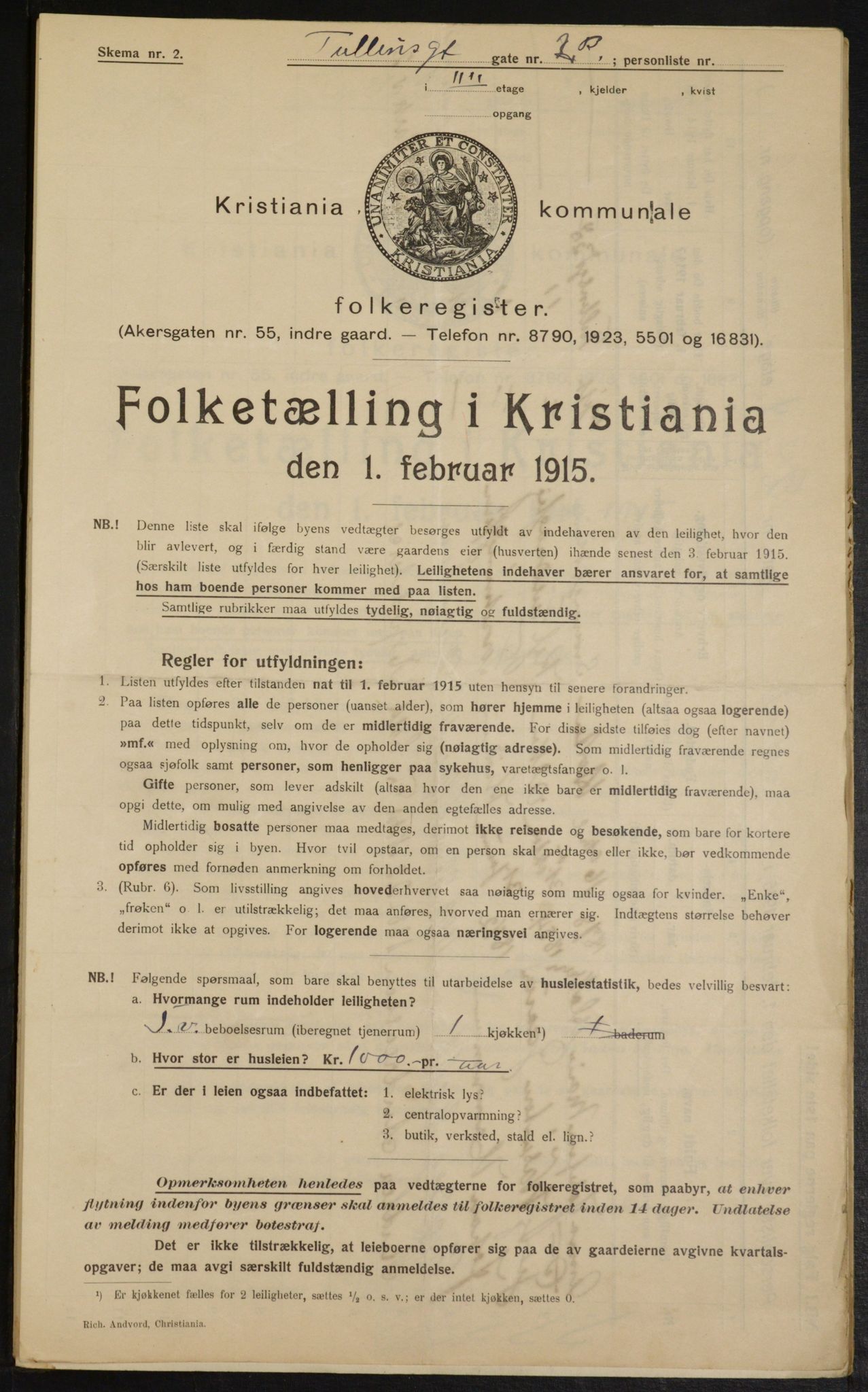 OBA, Municipal Census 1915 for Kristiania, 1915, p. 117539