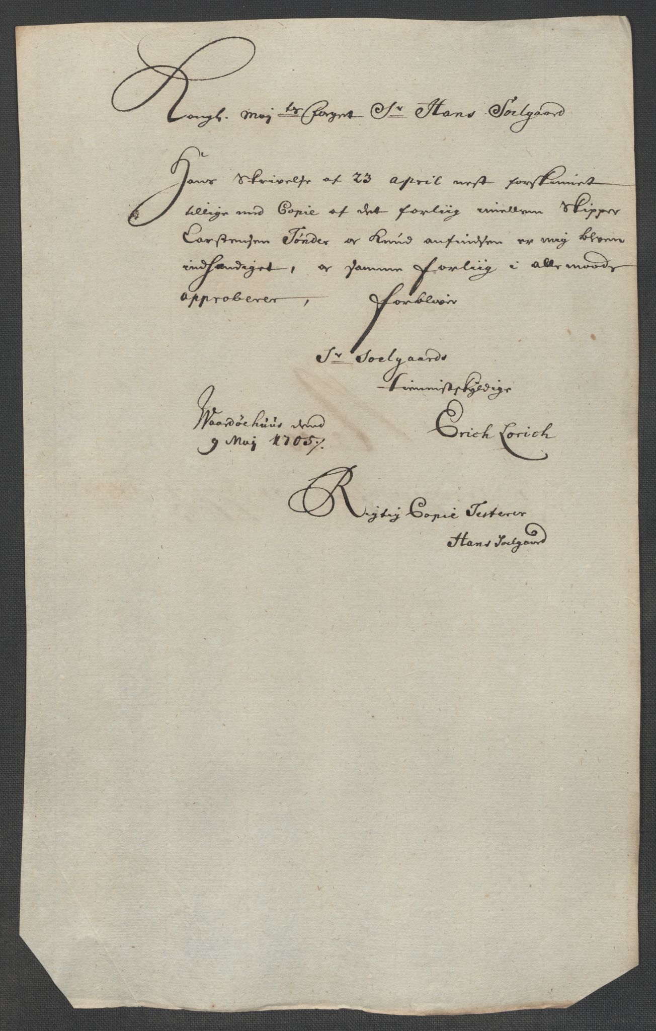Rentekammeret inntil 1814, Reviderte regnskaper, Fogderegnskap, AV/RA-EA-4092/R69/L4853: Fogderegnskap Finnmark/Vardøhus, 1705-1706, p. 94