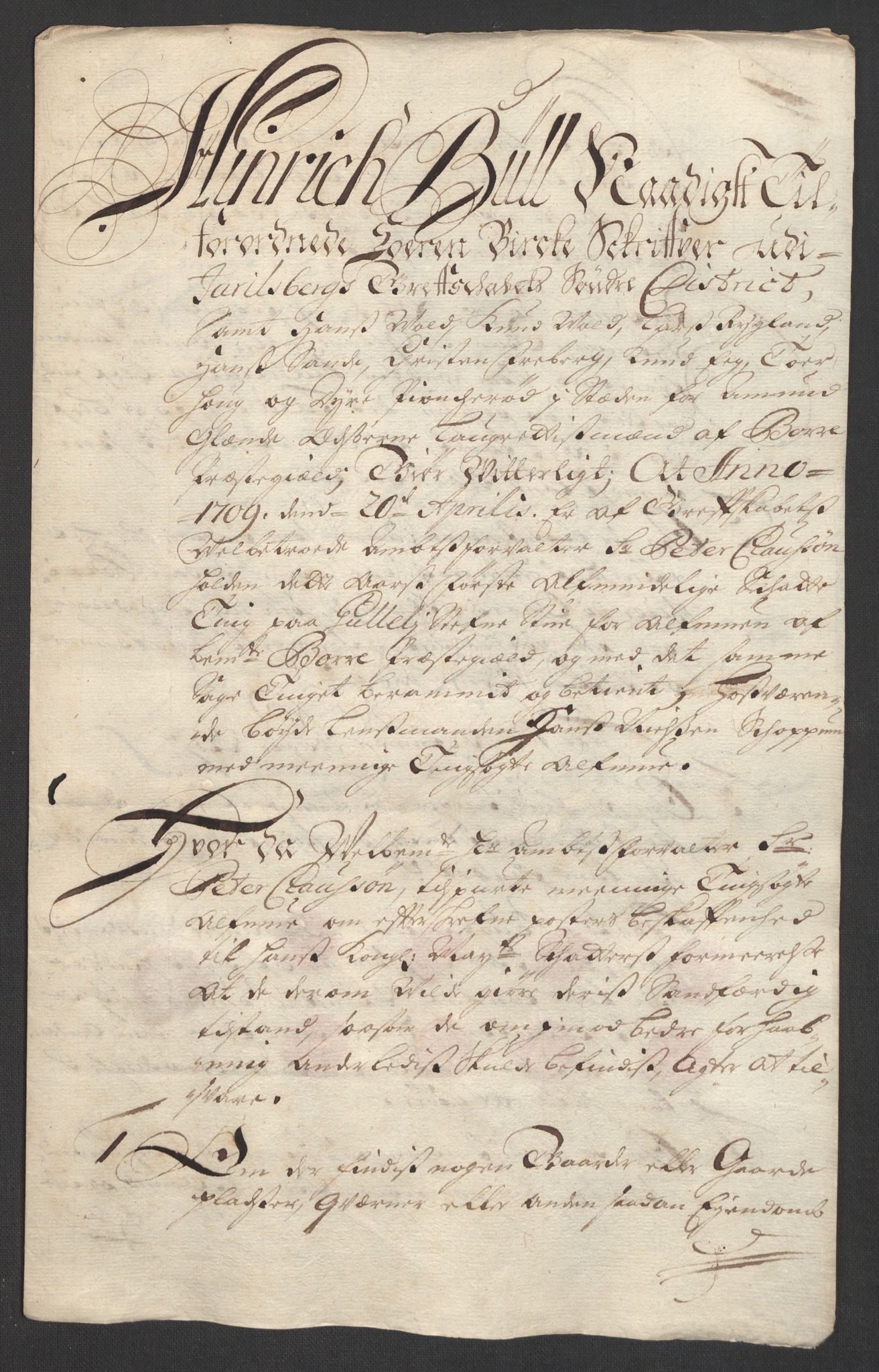 Rentekammeret inntil 1814, Reviderte regnskaper, Fogderegnskap, AV/RA-EA-4092/R32/L1874: Fogderegnskap Jarlsberg grevskap, 1709, p. 152