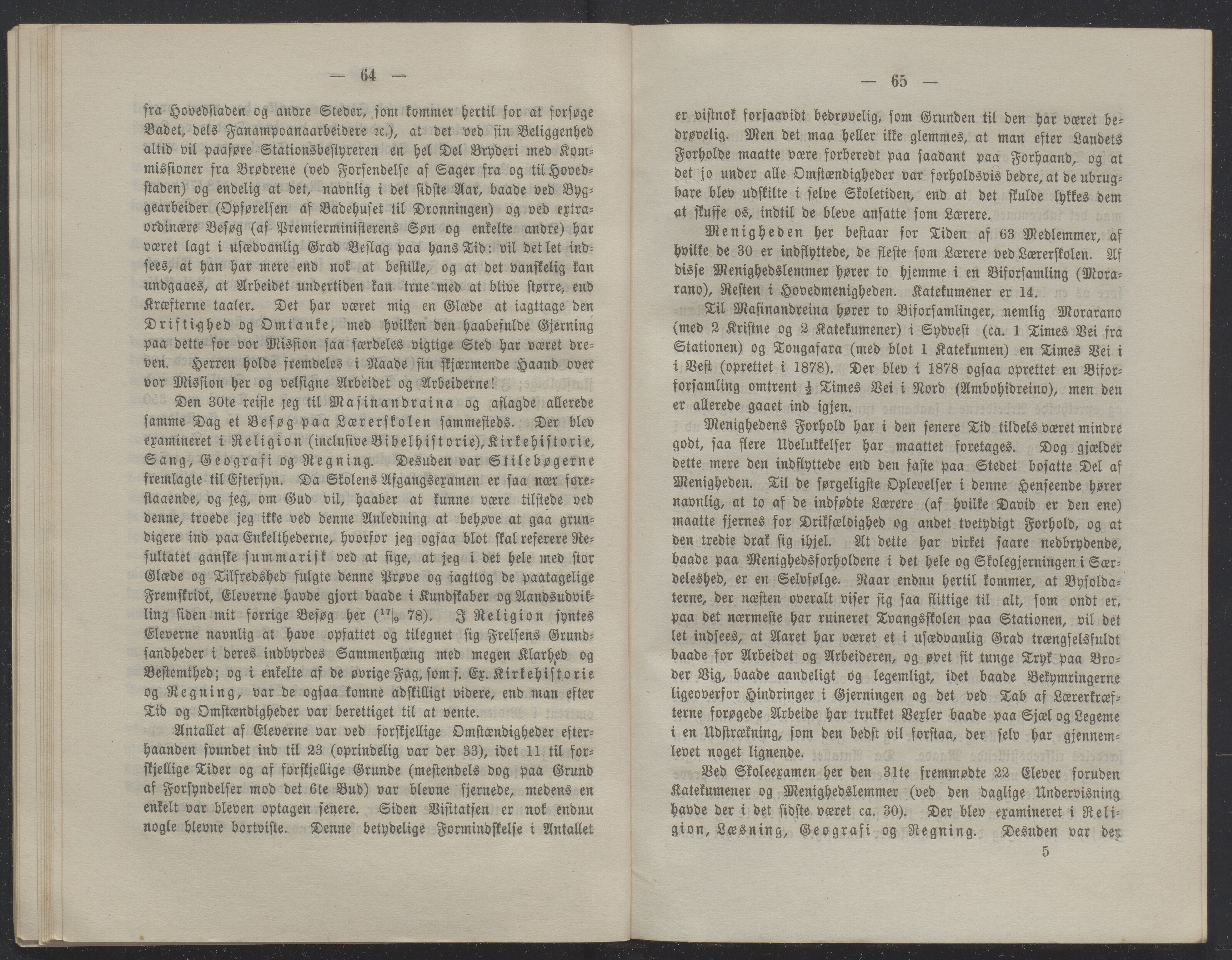 Det Norske Misjonsselskap - hovedadministrasjonen, VID/MA-A-1045/D/Db/Dba/L0338/0007: Beretninger, Bøker, Skrifter o.l   / Årsberetninger 38. , 1880, p. 64-65