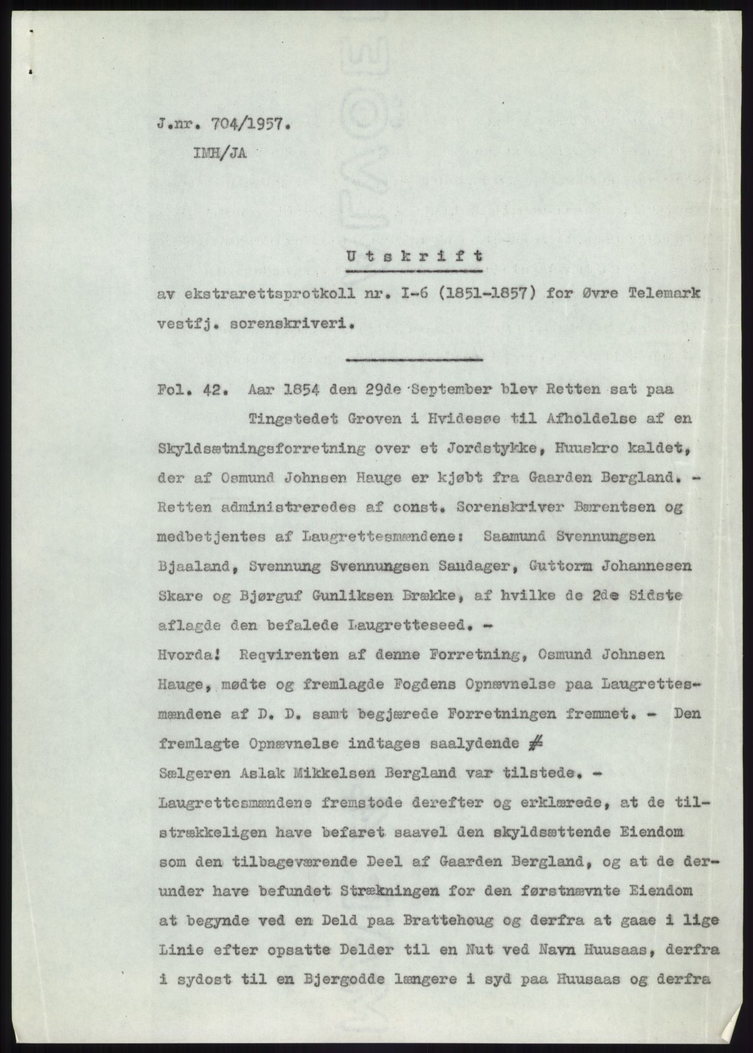 Statsarkivet i Kongsberg, SAKO/A-0001, 1957, p. 327