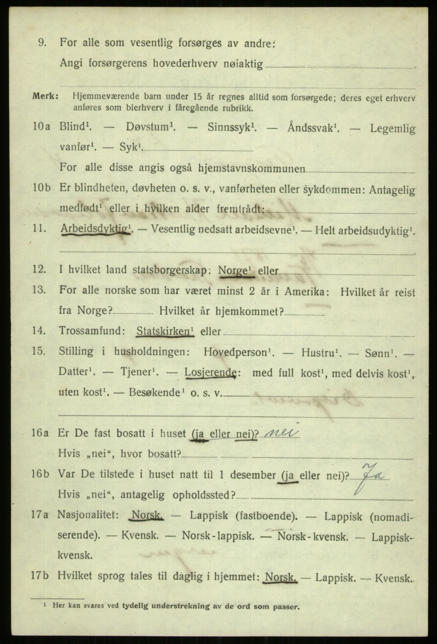 SATØ, 1920 census for Tromsø, 1920, p. 13177