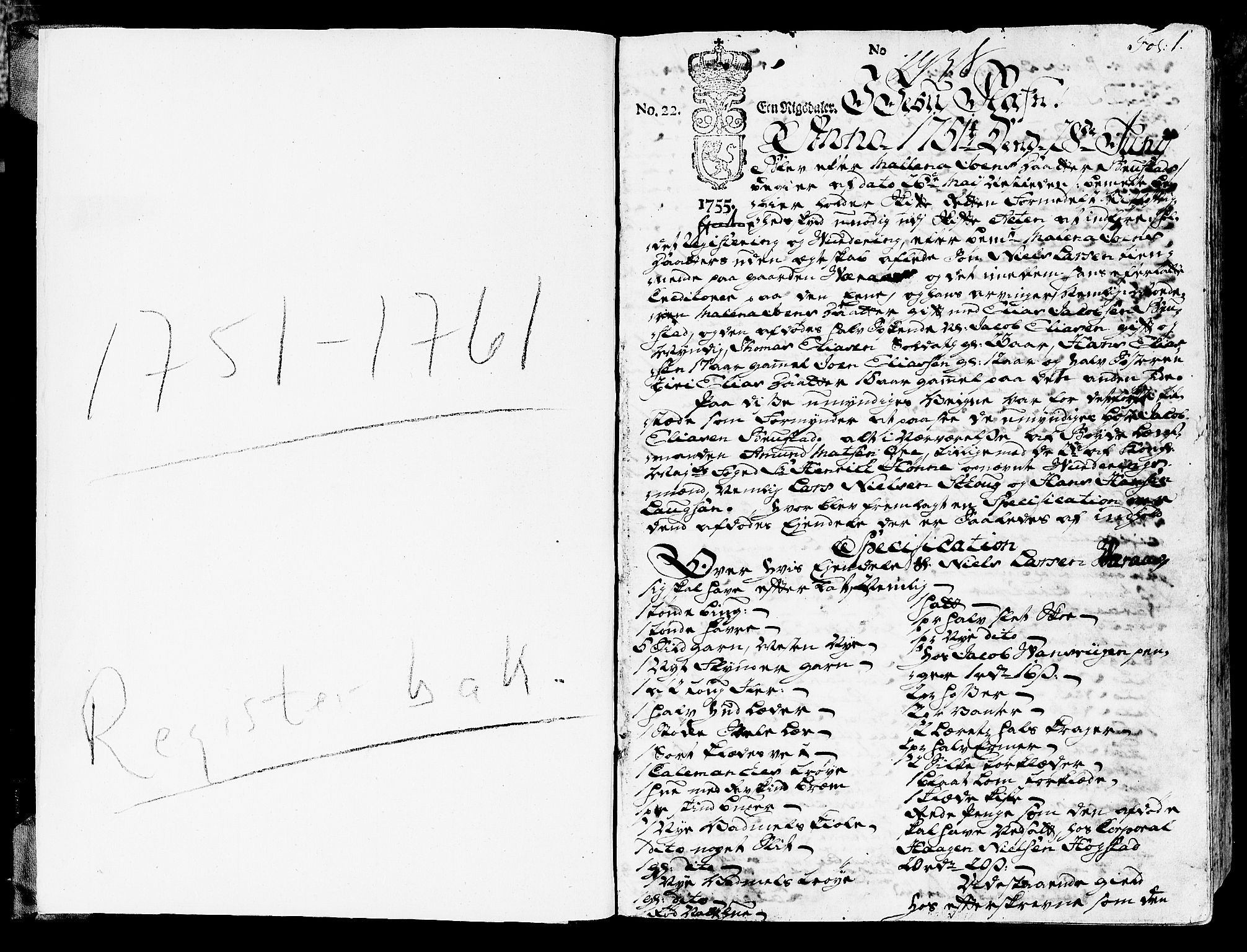 Inderøy sorenskriveri, SAT/A-4147/1/3/3A/L0009: Skifteprotokoll, 1751-1761, p. 0b-1a