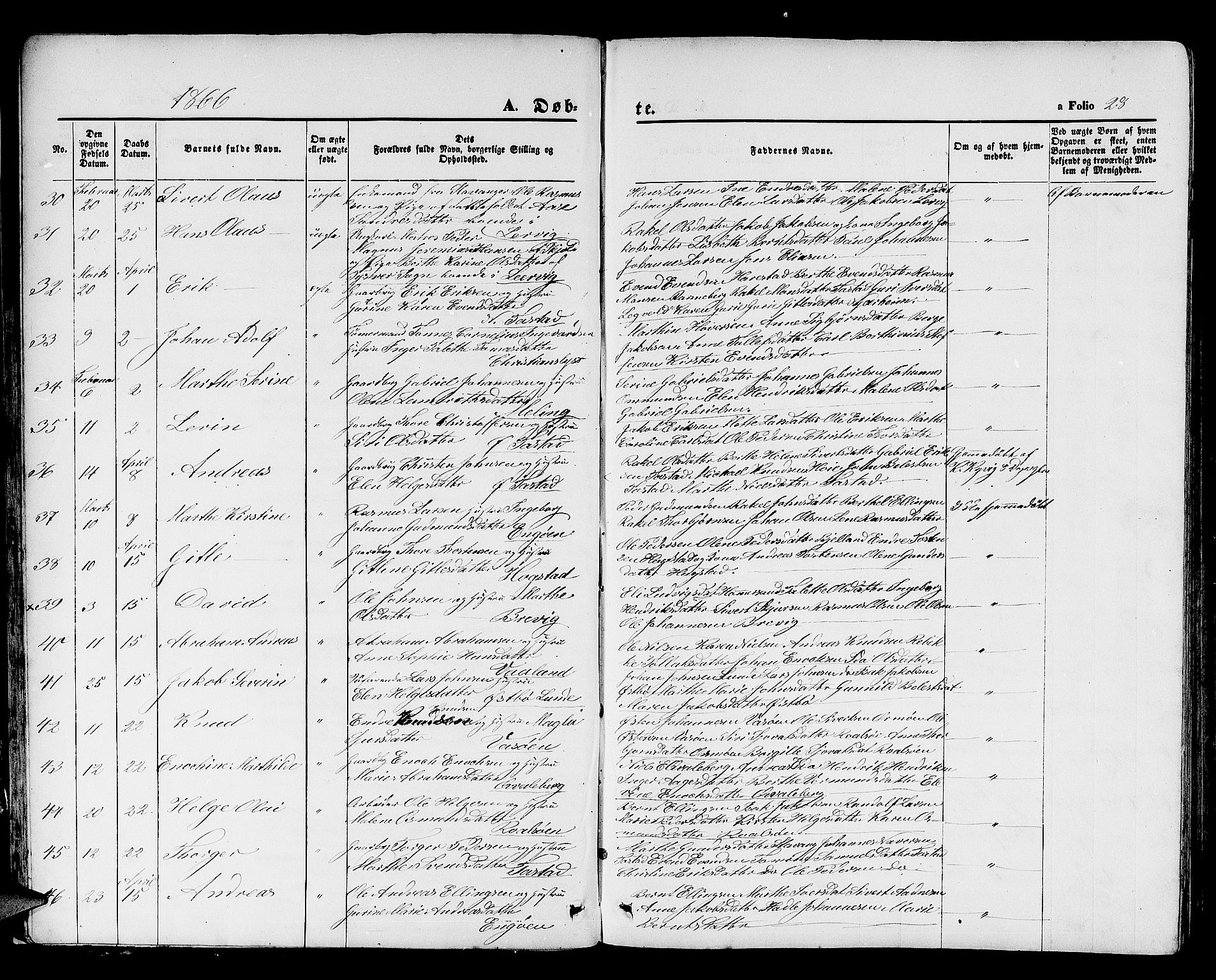 Hetland sokneprestkontor, SAST/A-101826/30/30BB/L0003: Parish register (copy) no. B 3, 1863-1877, p. 28