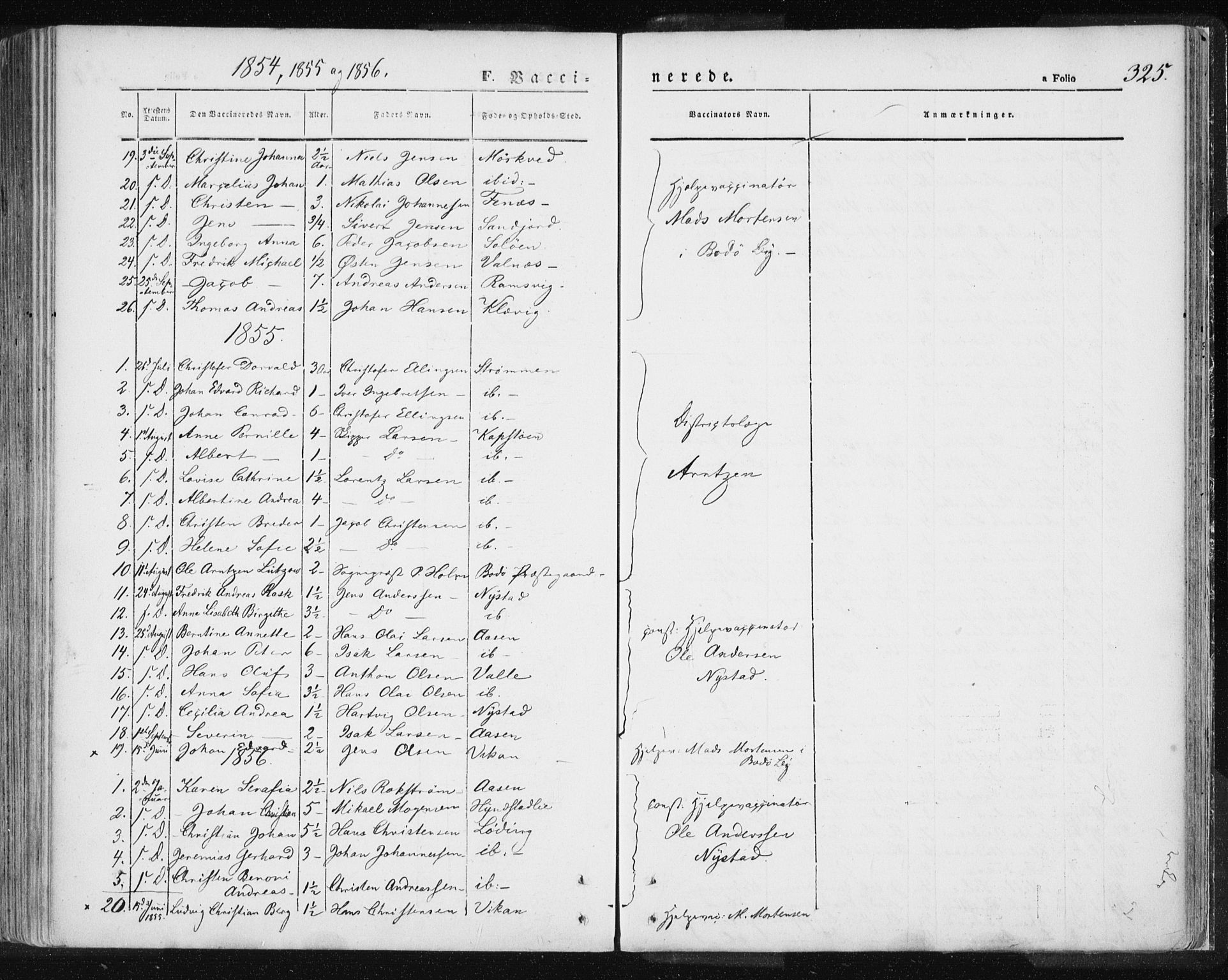 Ministerialprotokoller, klokkerbøker og fødselsregistre - Nordland, SAT/A-1459/801/L0007: Parish register (official) no. 801A07, 1845-1863, p. 325