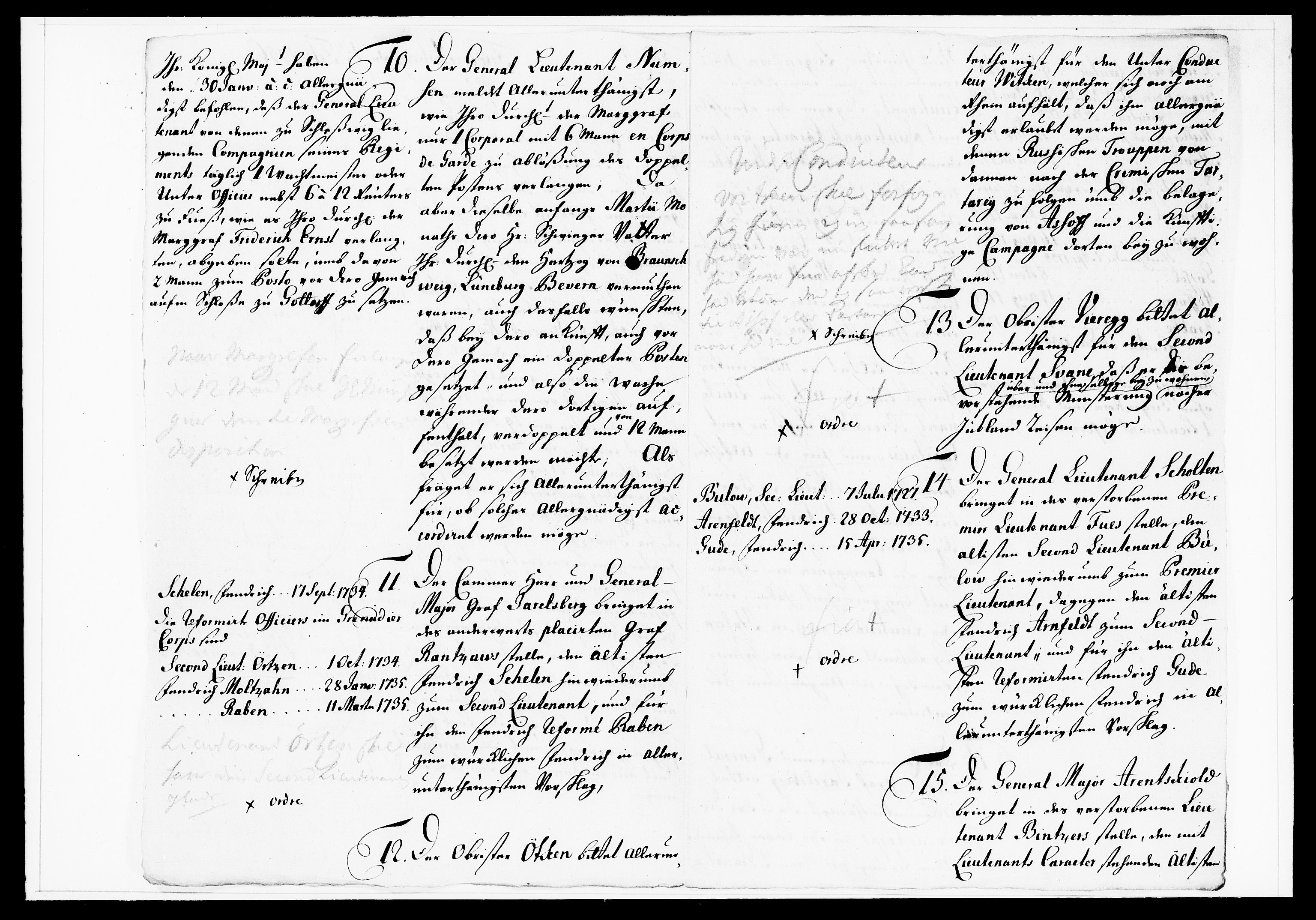 Krigskollegiet, Krigskancelliet, DRA/A-0006/-/1130-1137: Refererede sager, 1736, p. 45