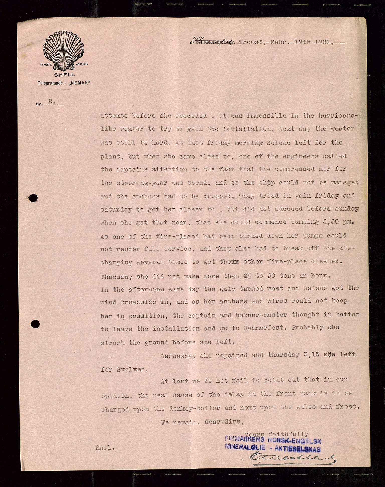 Pa 1521 - A/S Norske Shell, AV/SAST-A-101915/E/Ea/Eaa/L0010: Sjefskorrespondanse, 1920, p. 154