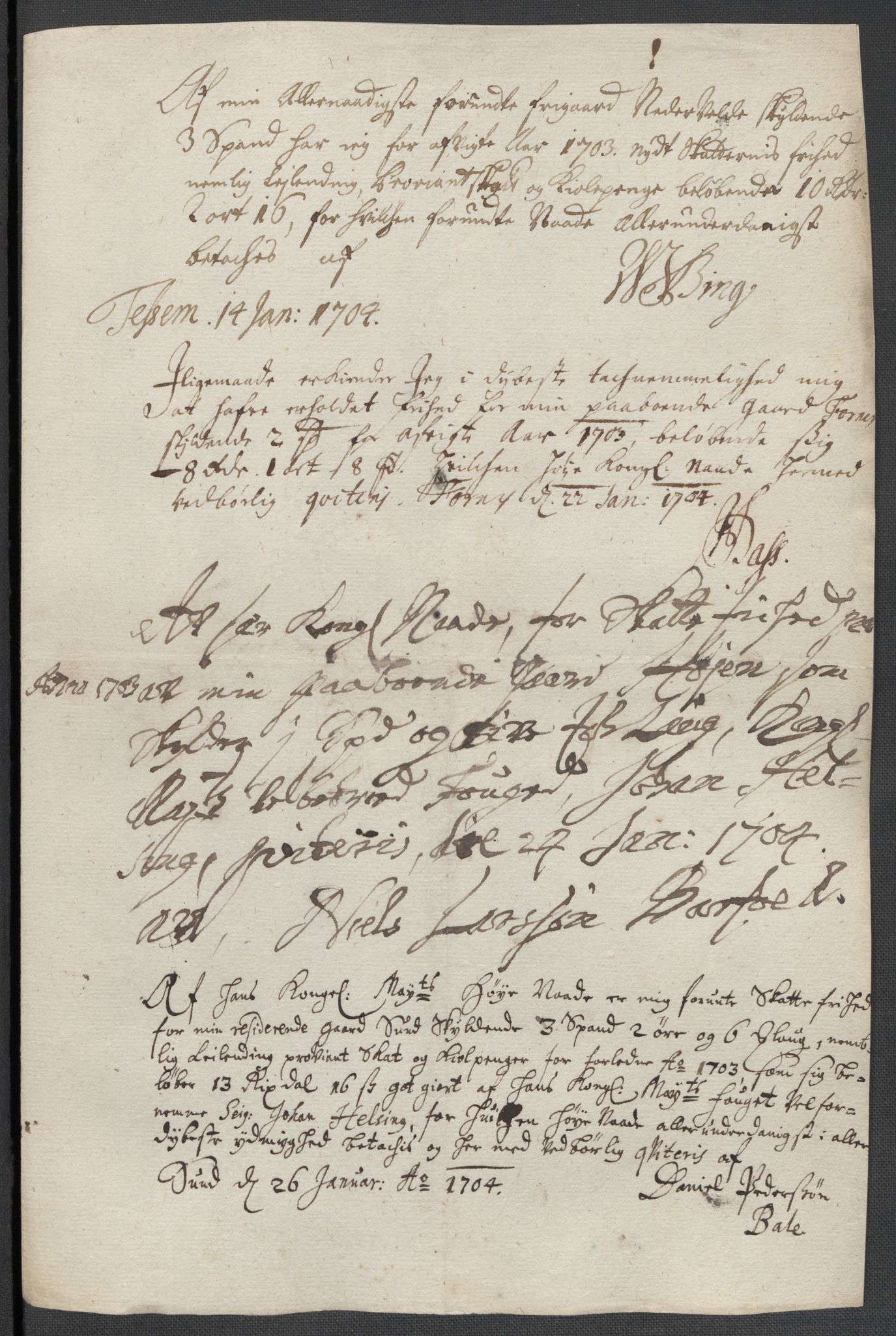 Rentekammeret inntil 1814, Reviderte regnskaper, Fogderegnskap, AV/RA-EA-4092/R63/L4313: Fogderegnskap Inderøy, 1703-1704, p. 235