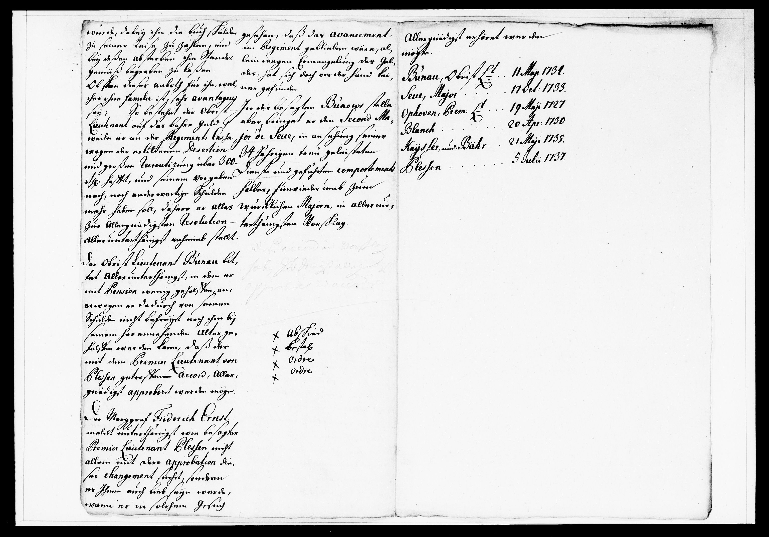 Krigskollegiet, Krigskancelliet, DRA/A-0006/-/1138-1142: Refererede sager, 1737, p. 322